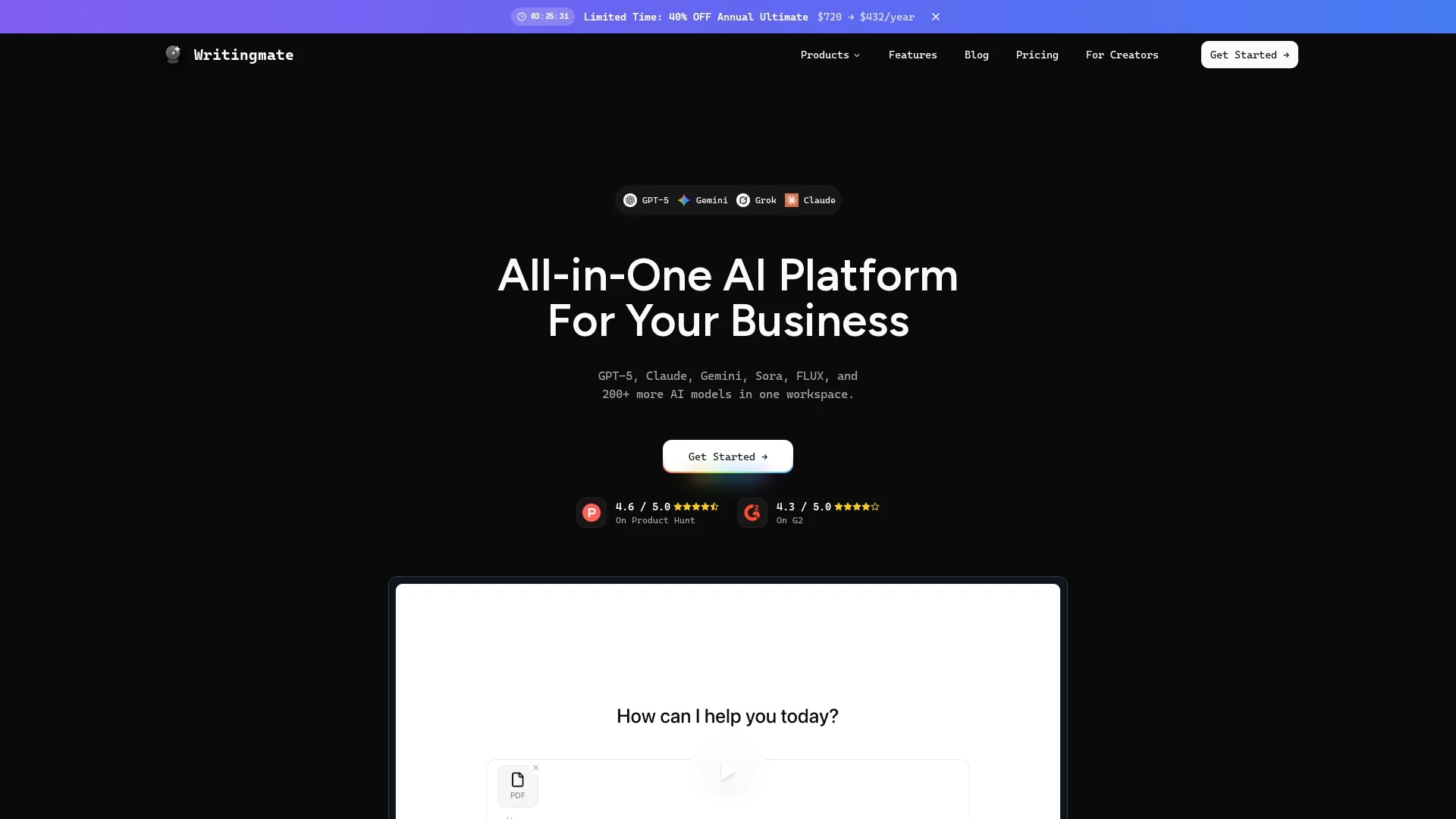 writingmate-ai homepage