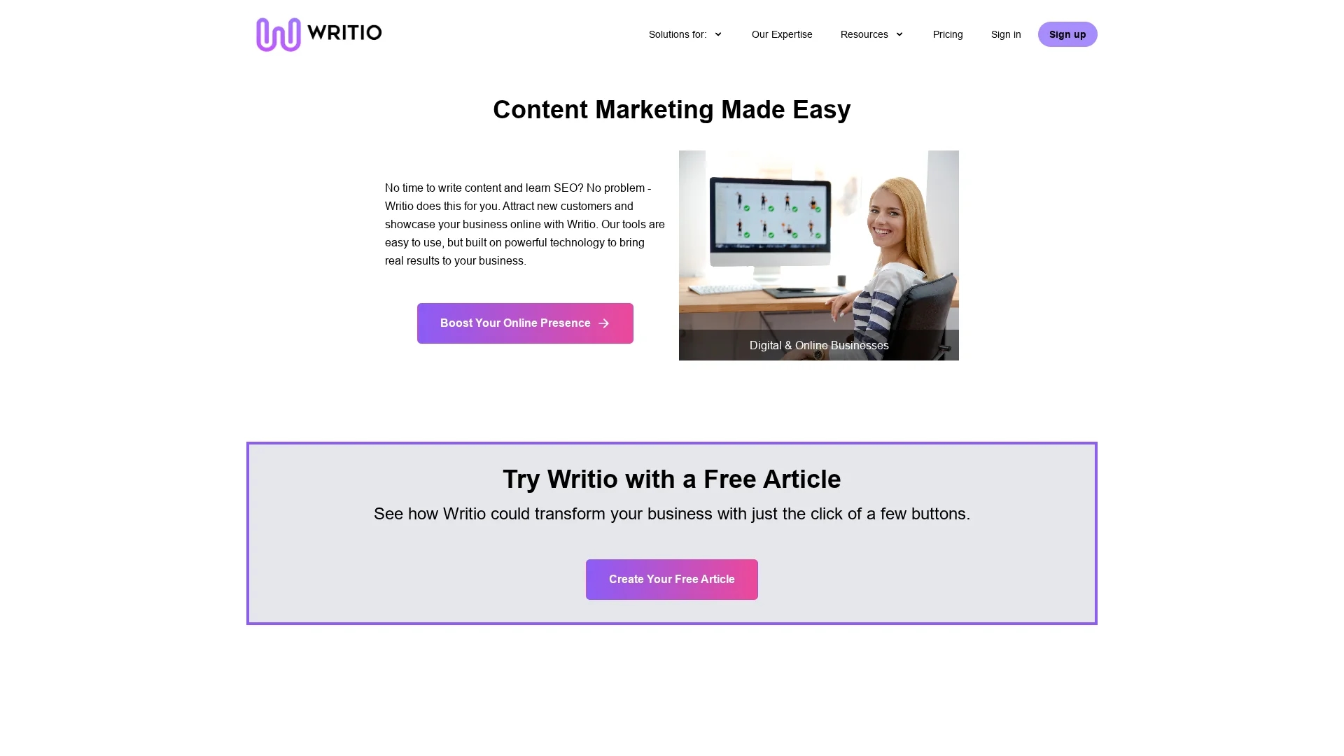 writio homepage