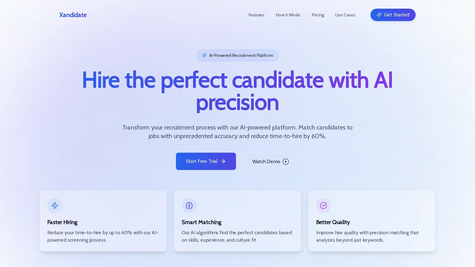 xandidate-ai homepage
