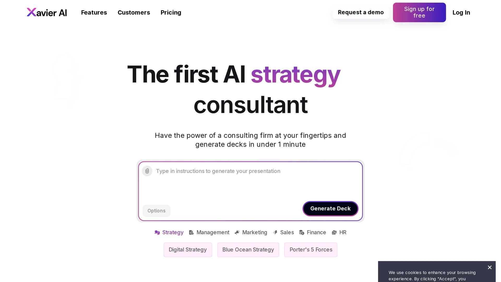 xavier-ai homepage
