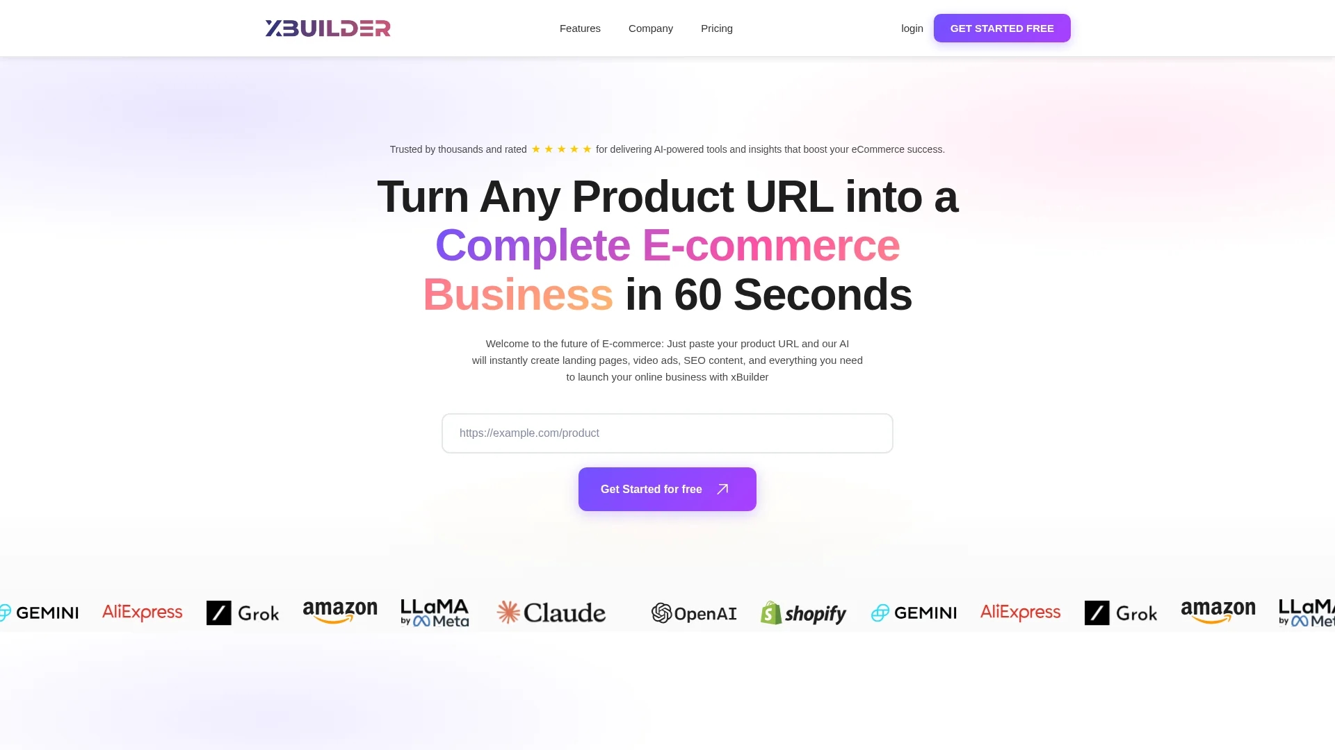 xbuilder-ai homepage