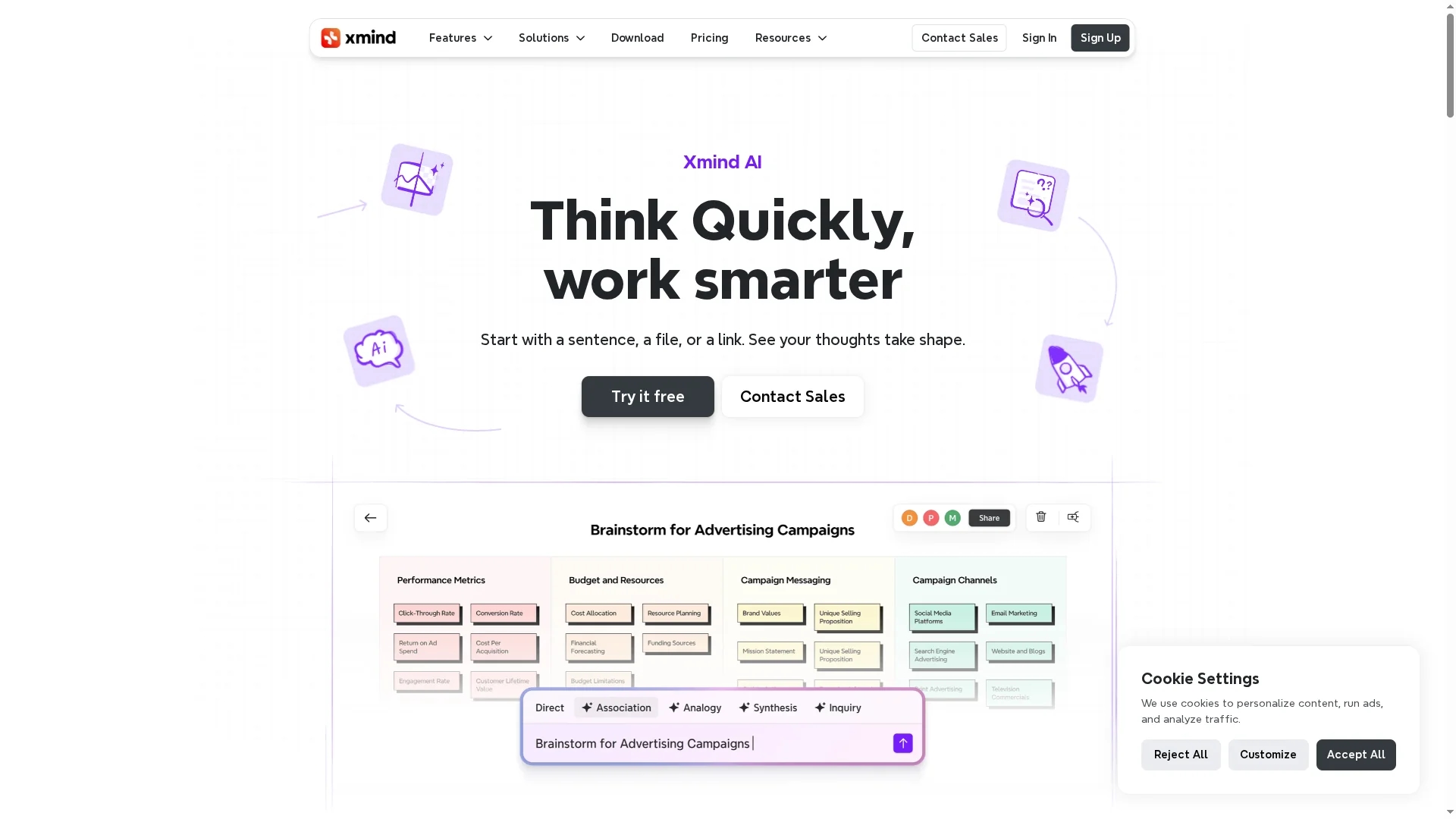 xmind-ai homepage