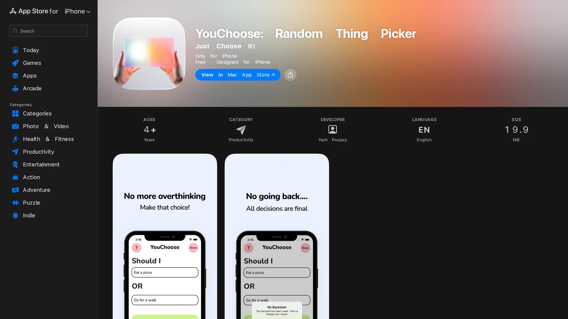 youchoose homepage