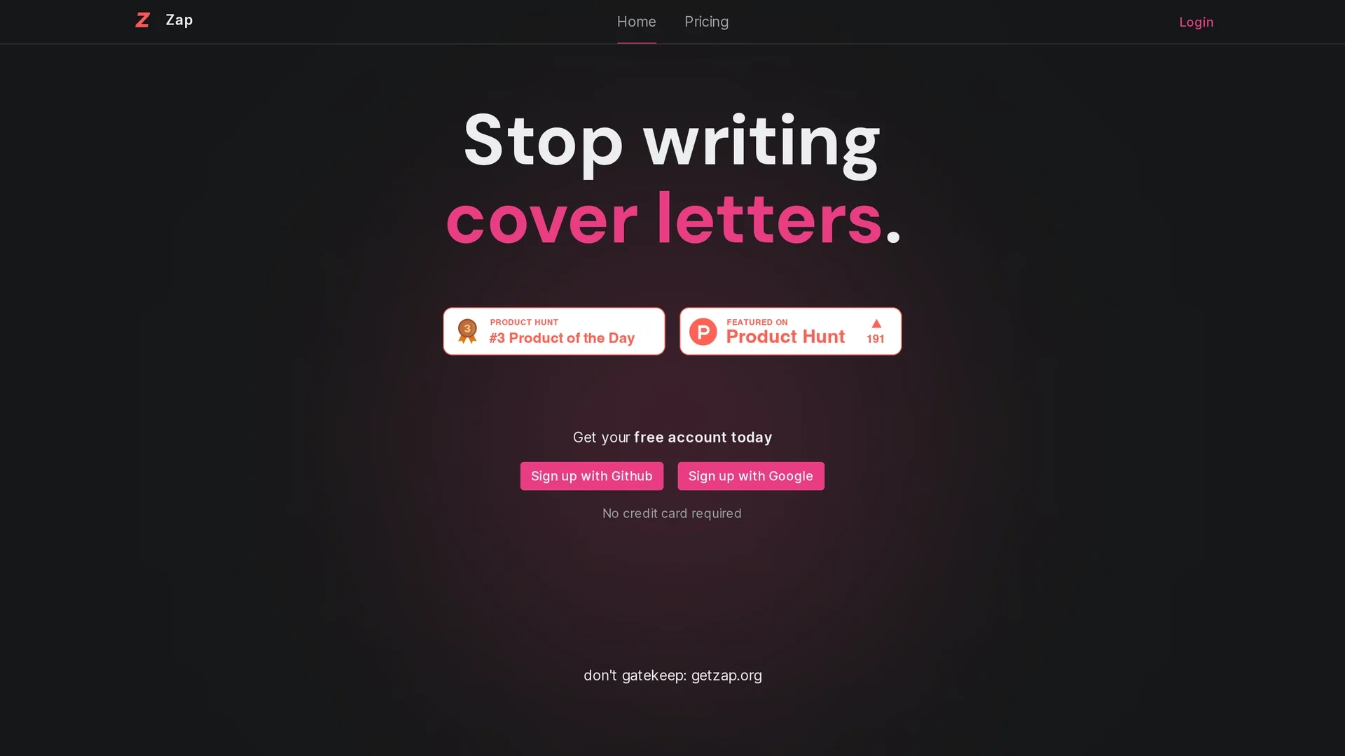 zap-ai homepage
