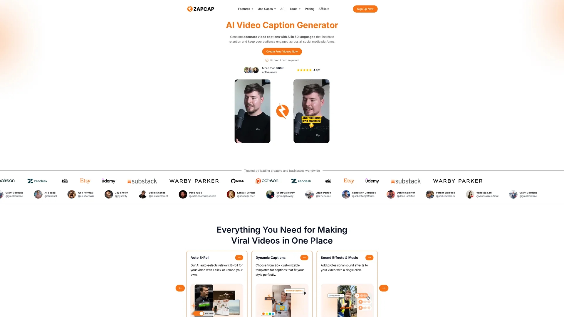 zapcap homepage