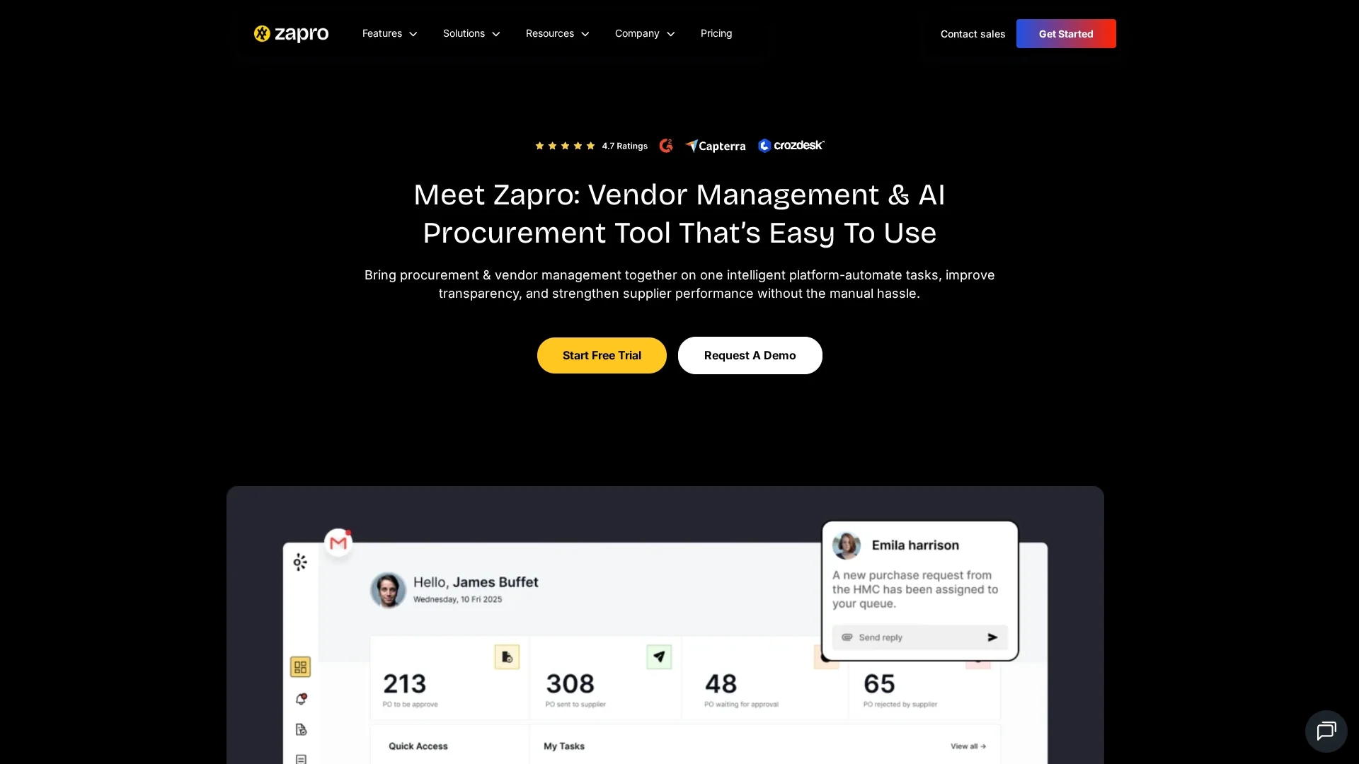 zapro-ai homepage