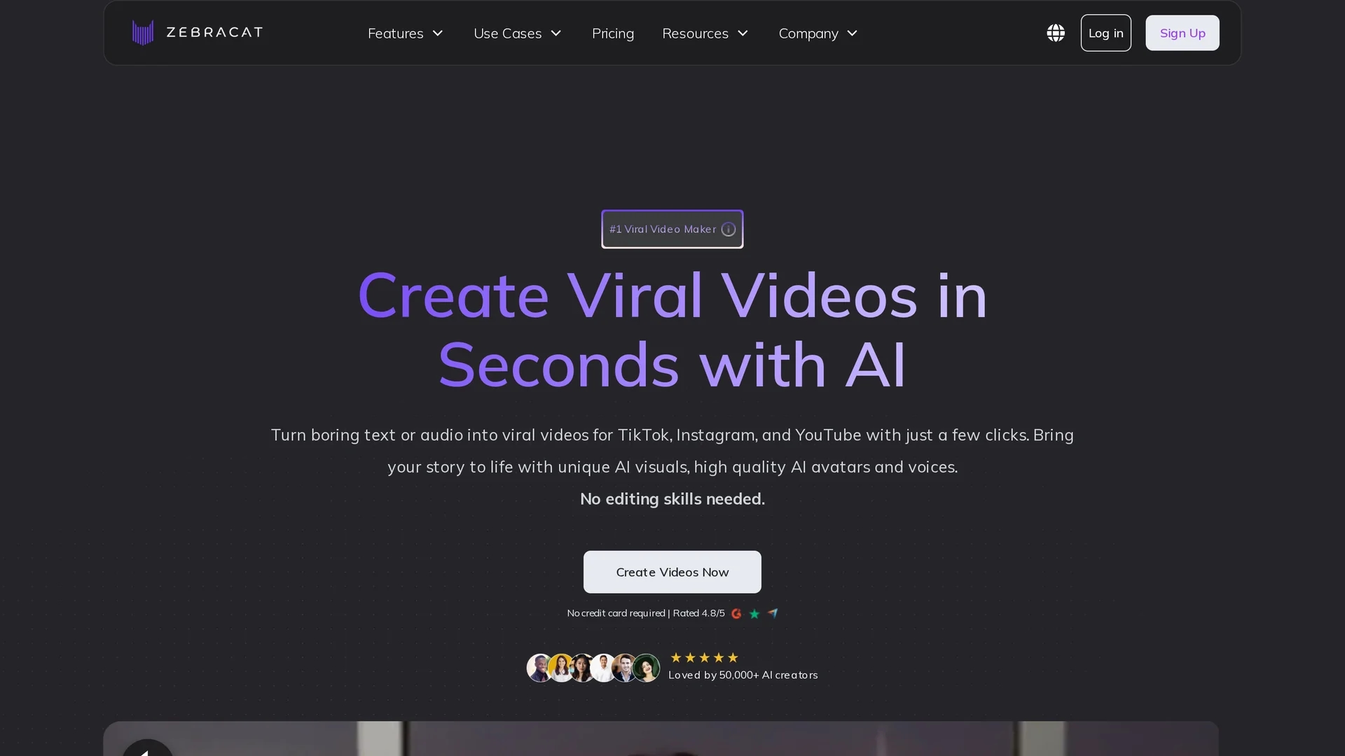 zebracat-ai homepage
