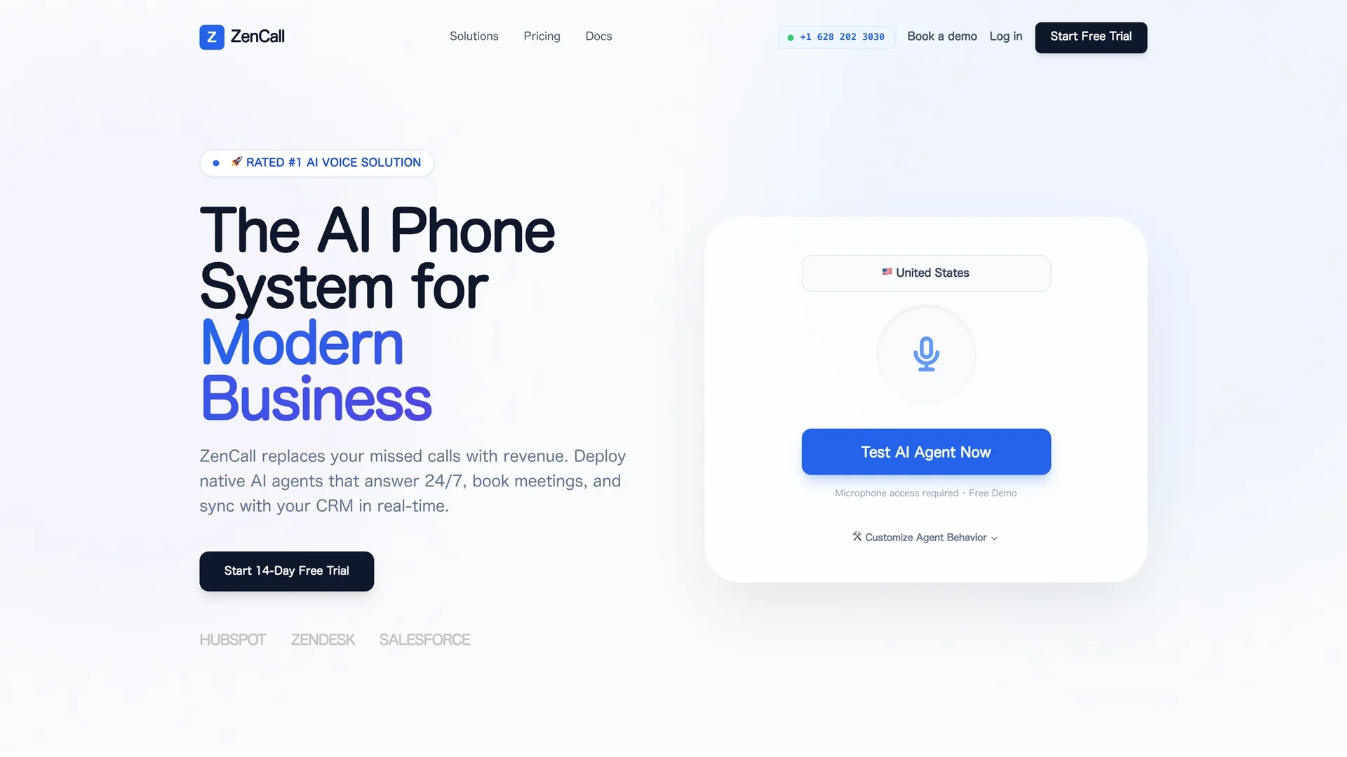 zencall homepage