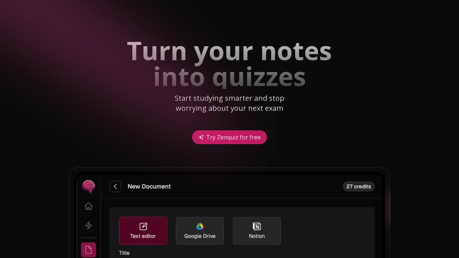 zenquiz-app homepage