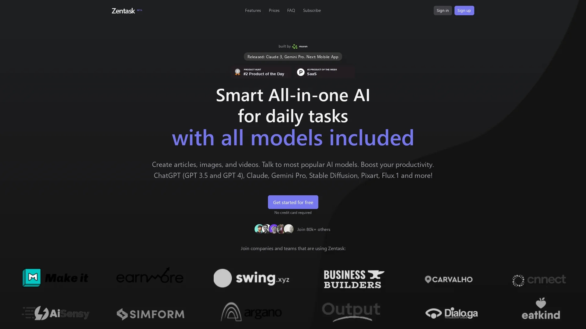zentask-ai homepage