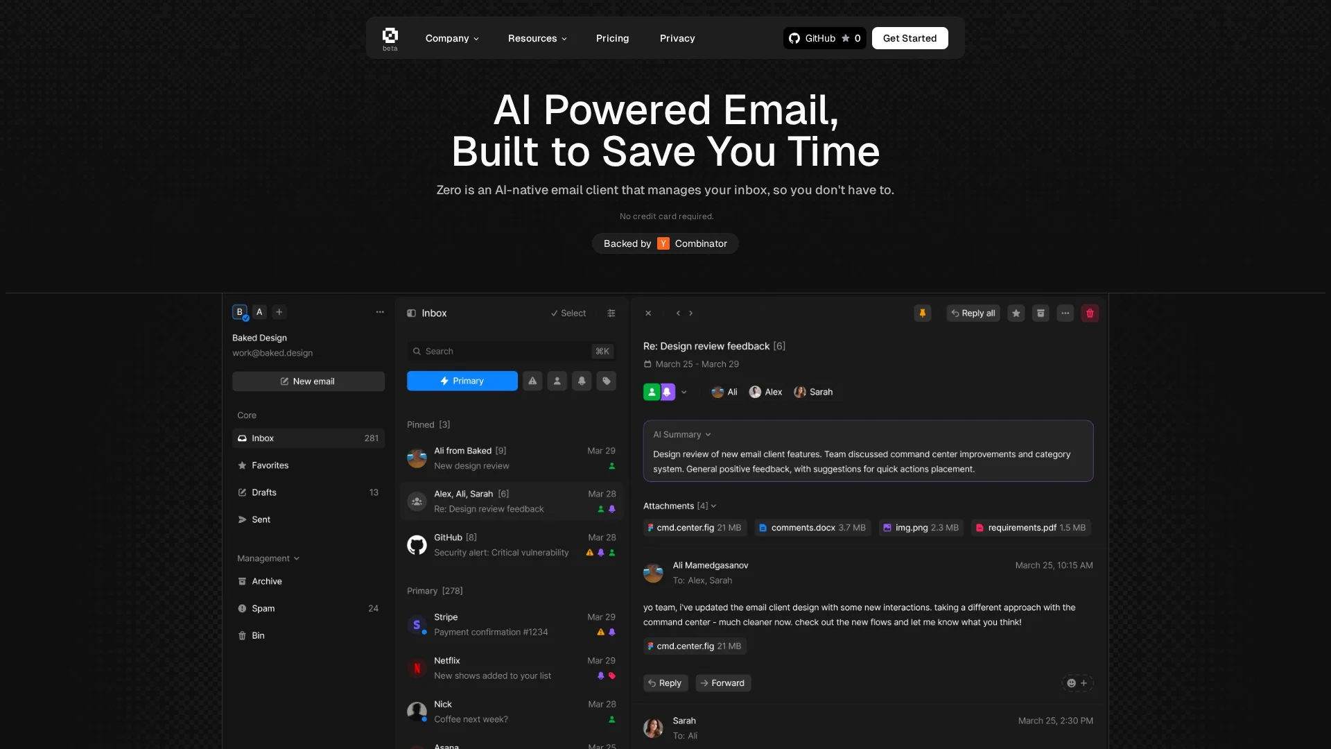 zero homepage
