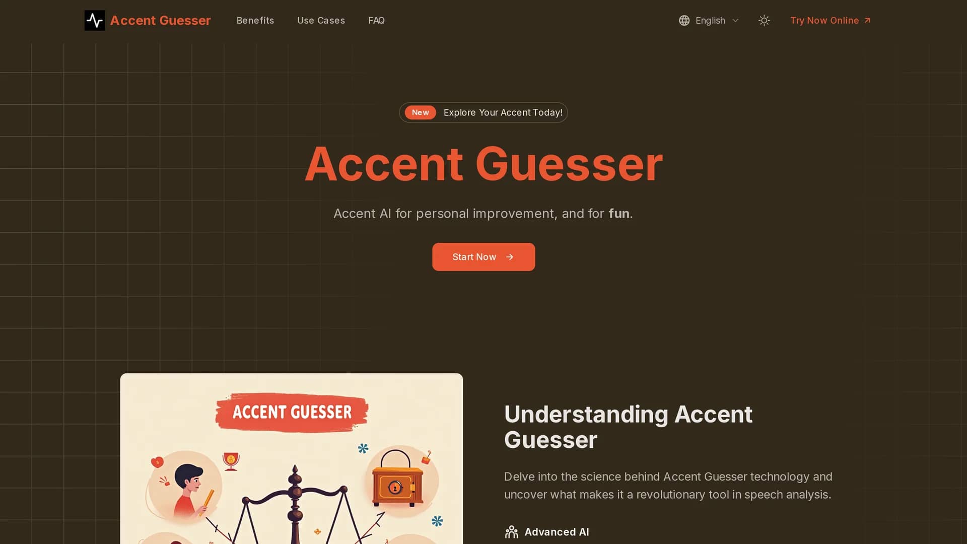 accent-guesser homepage