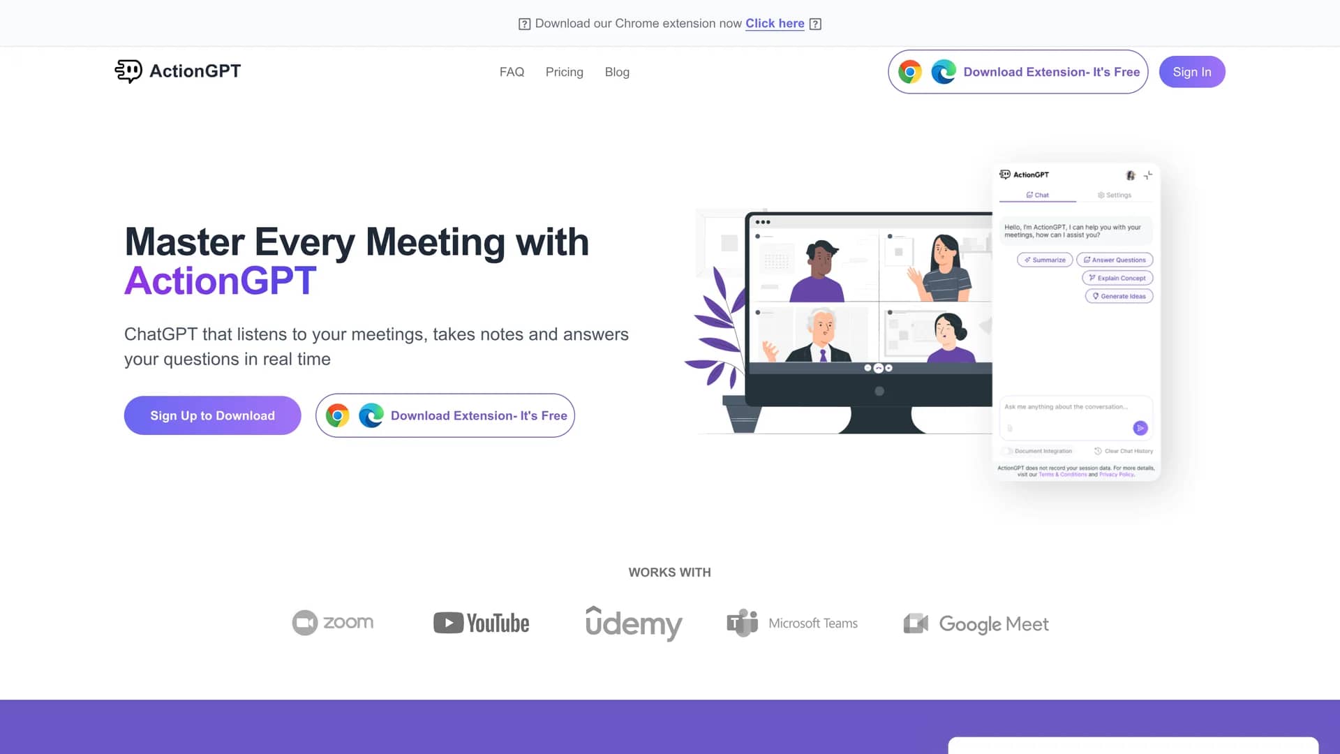 actiongpt homepage
