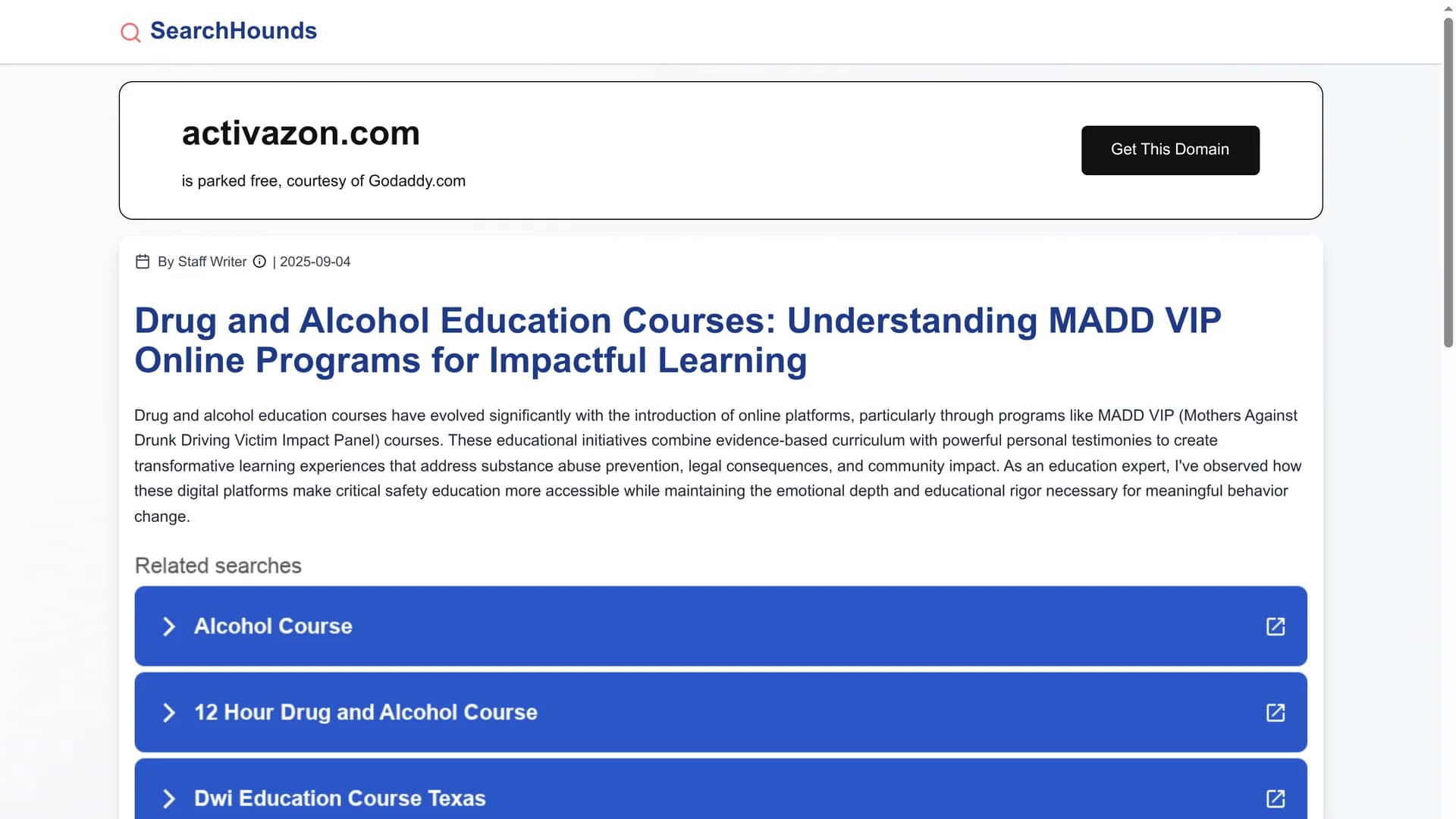 activazon homepage