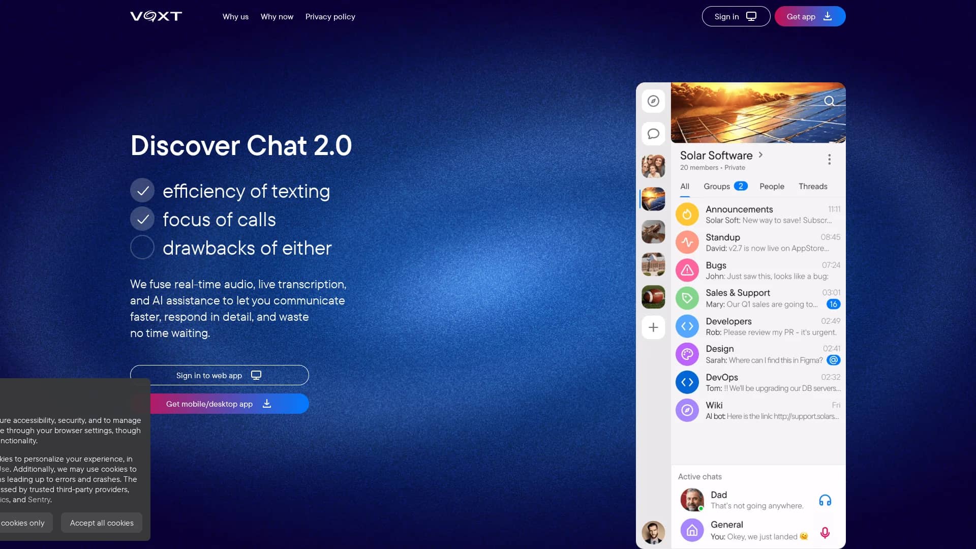 actual-chat homepage