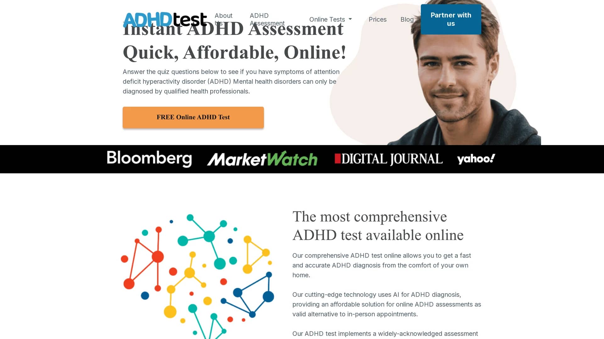 adhdtest-ai homepage