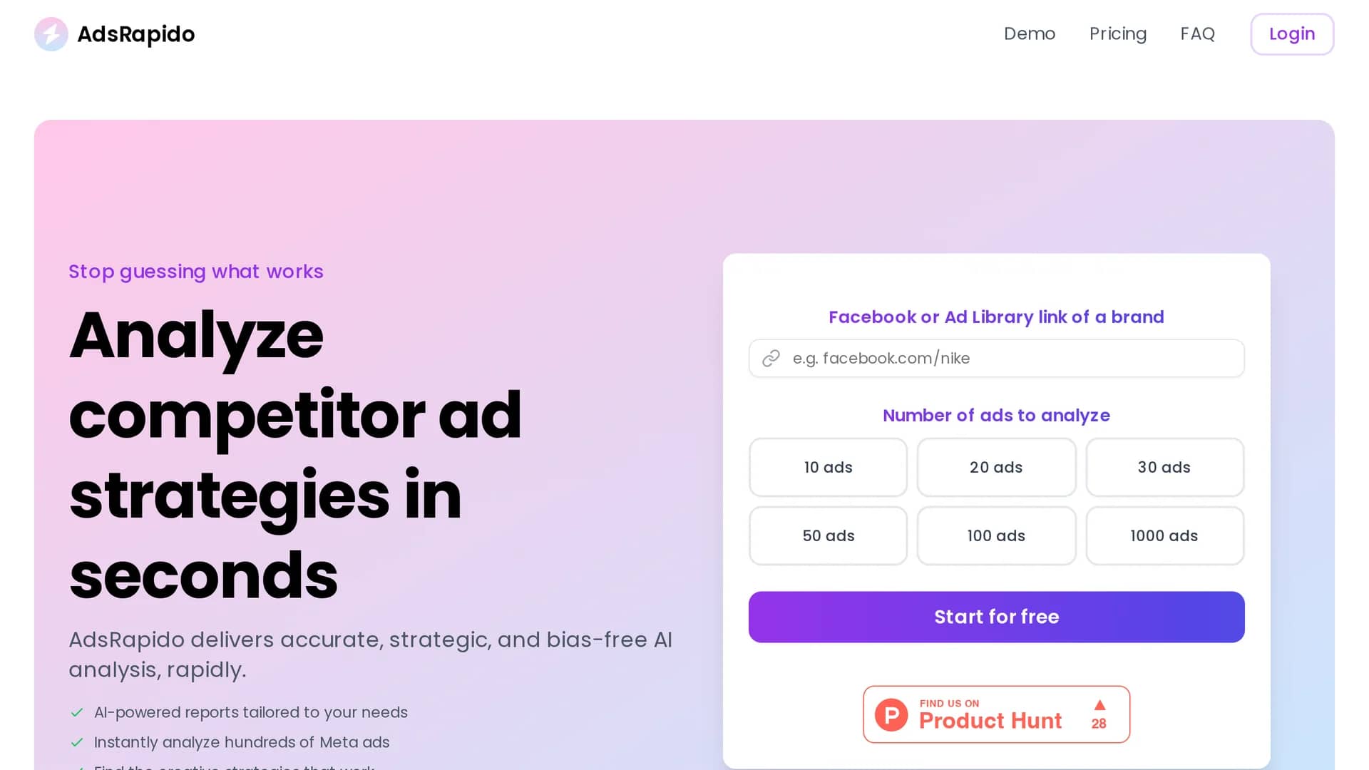 adsrapido homepage