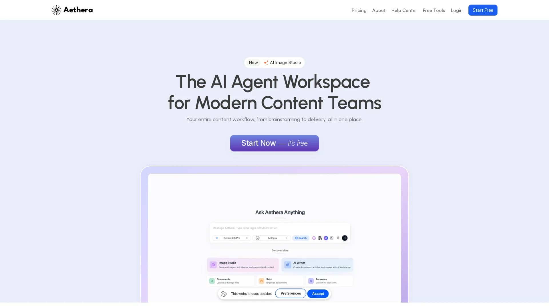 aethera-ai homepage