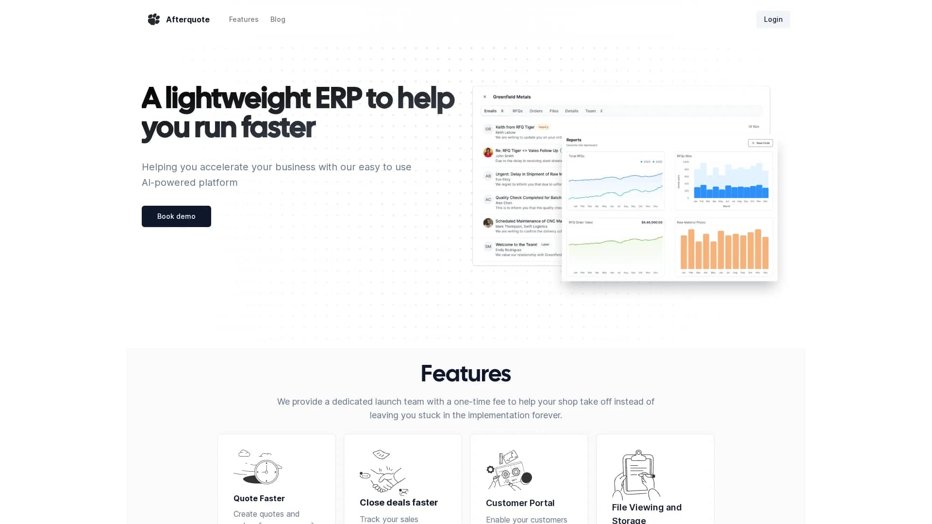 afterquote homepage