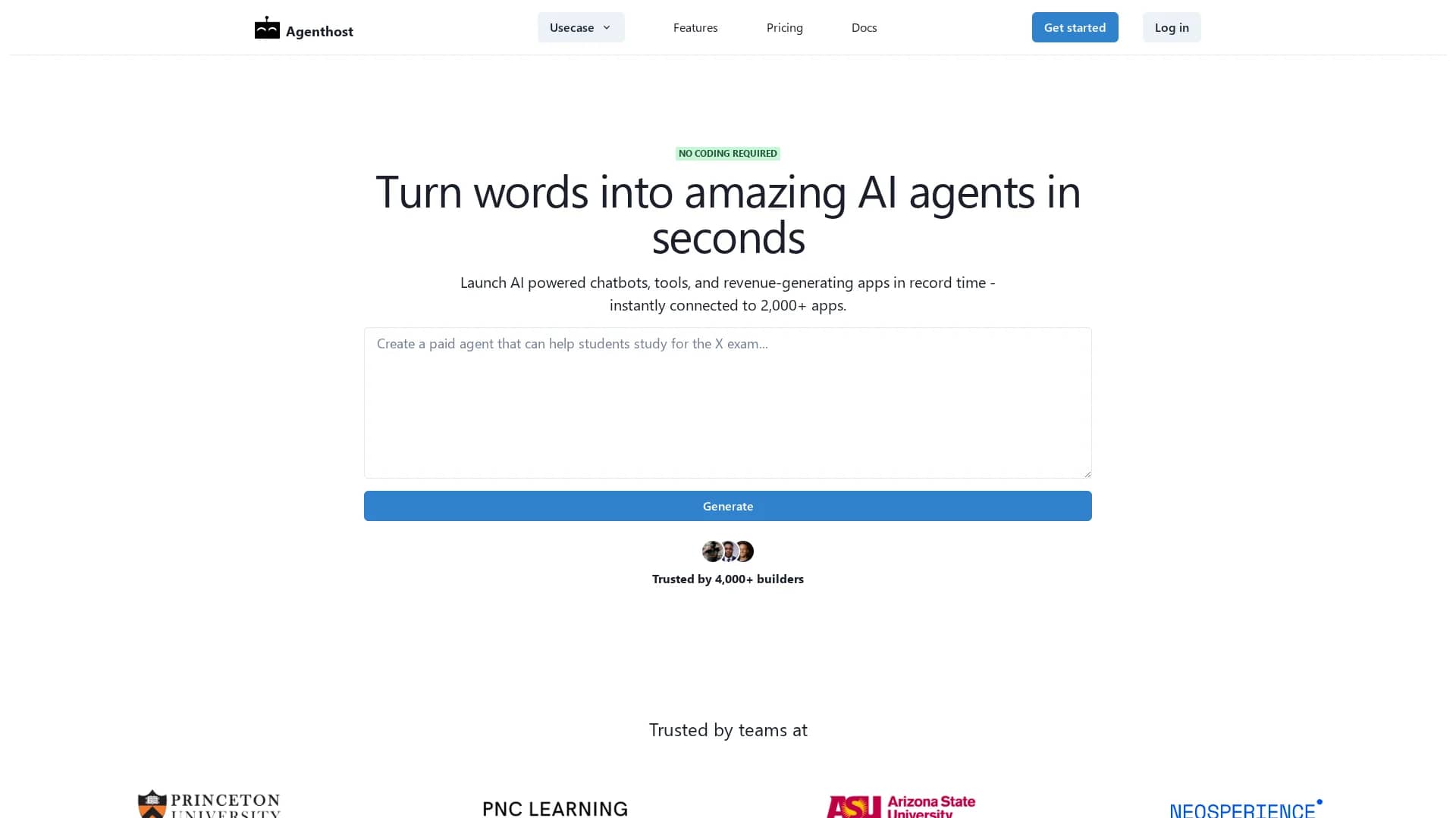 agenthost-ai homepage