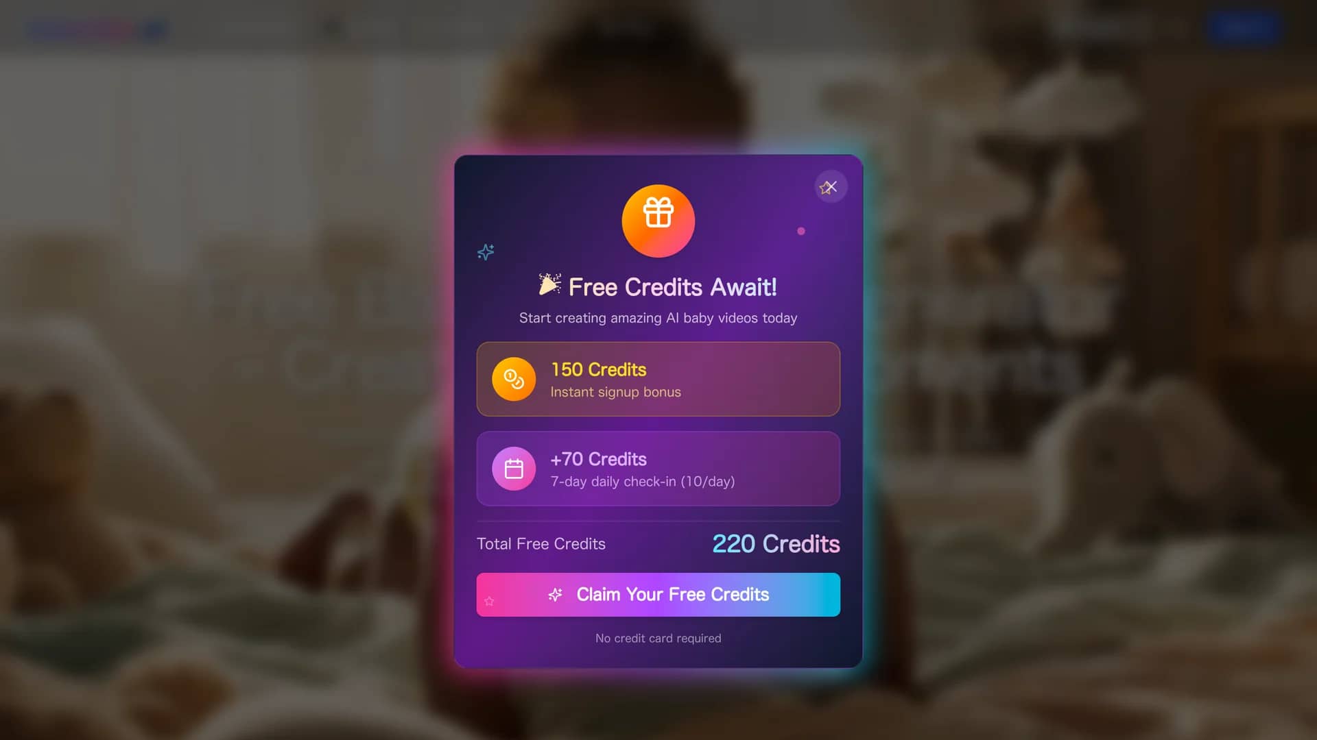 ai-baby-video homepage