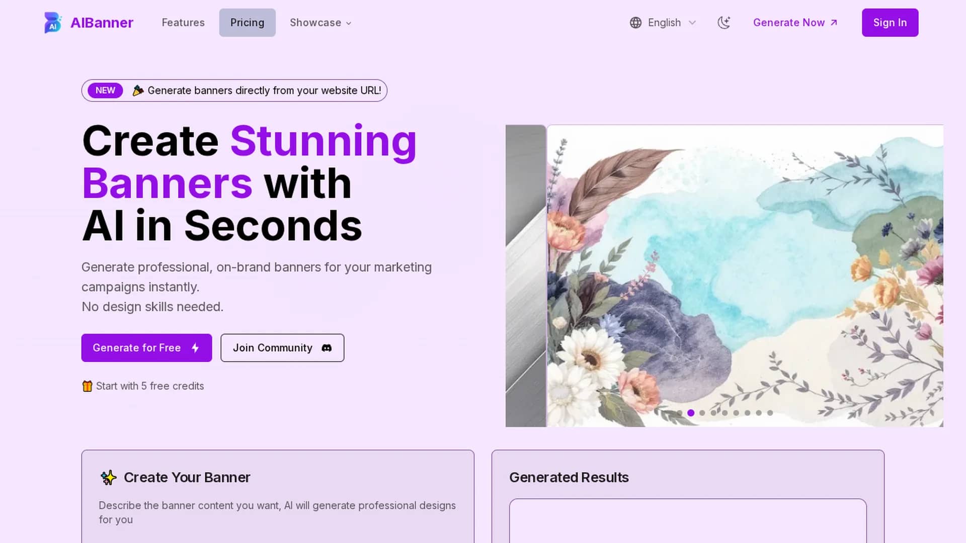 ai-banner-generator homepage