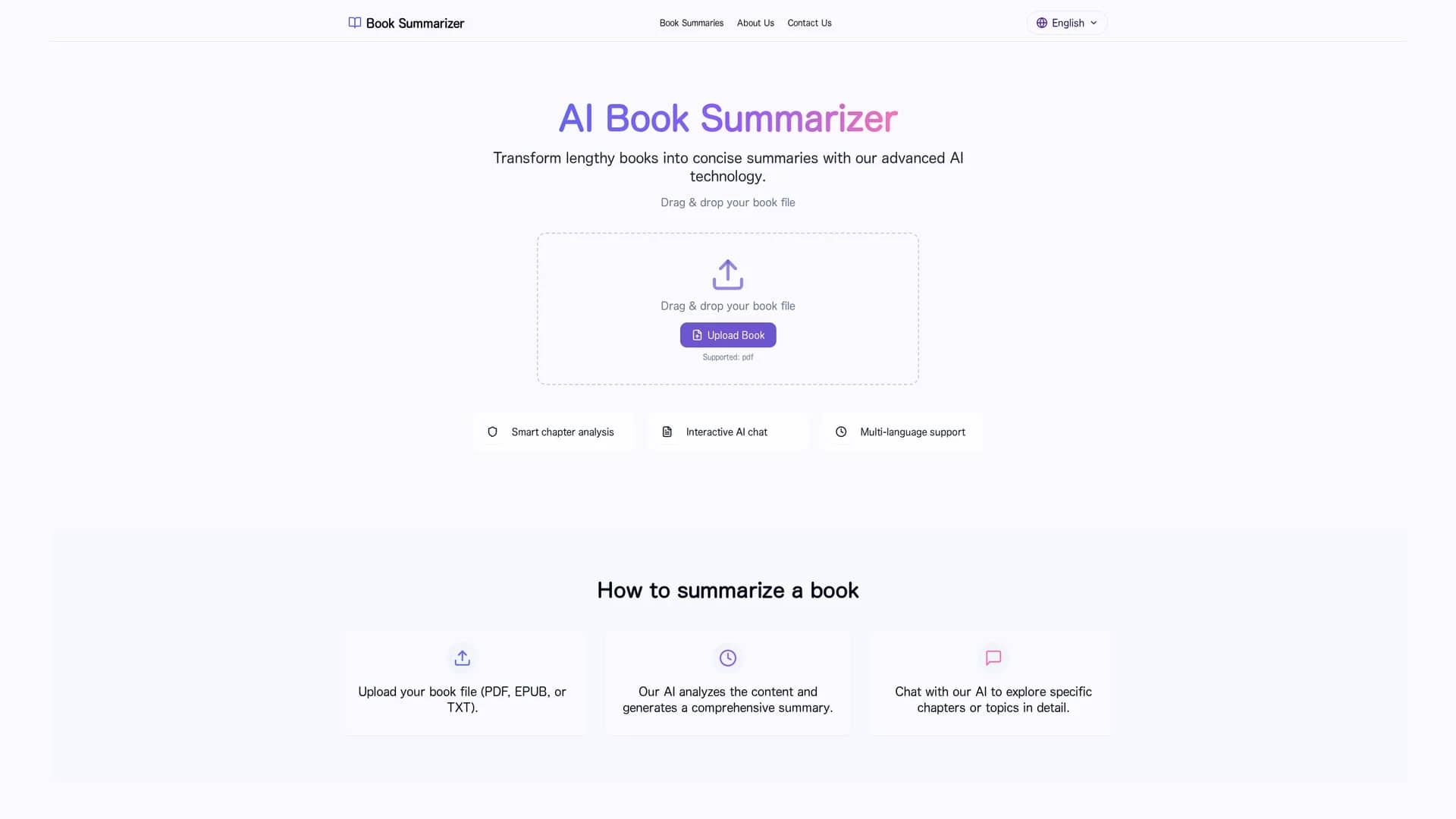 ai-book-summarizer homepage