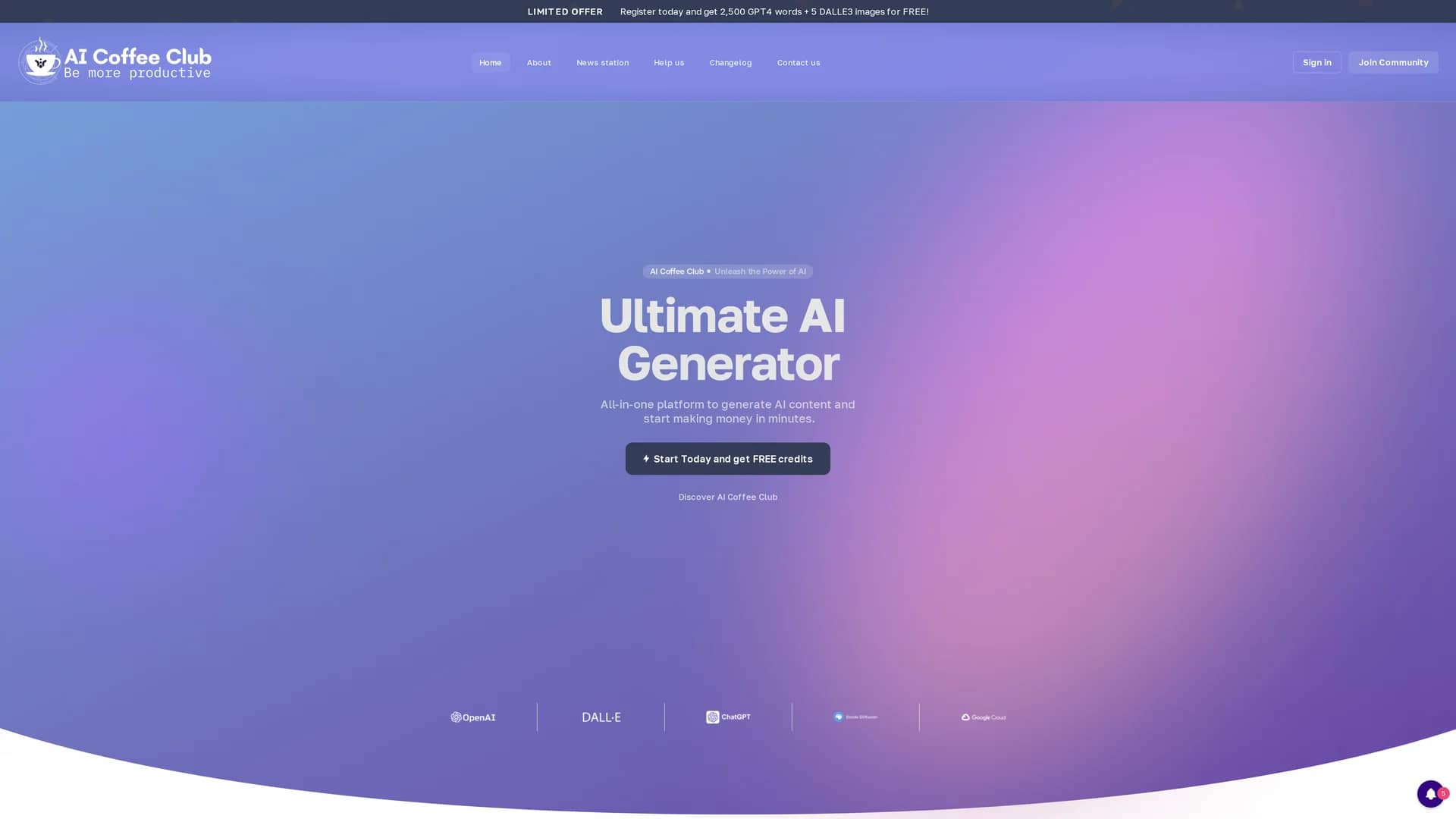 ai-coffee-club homepage