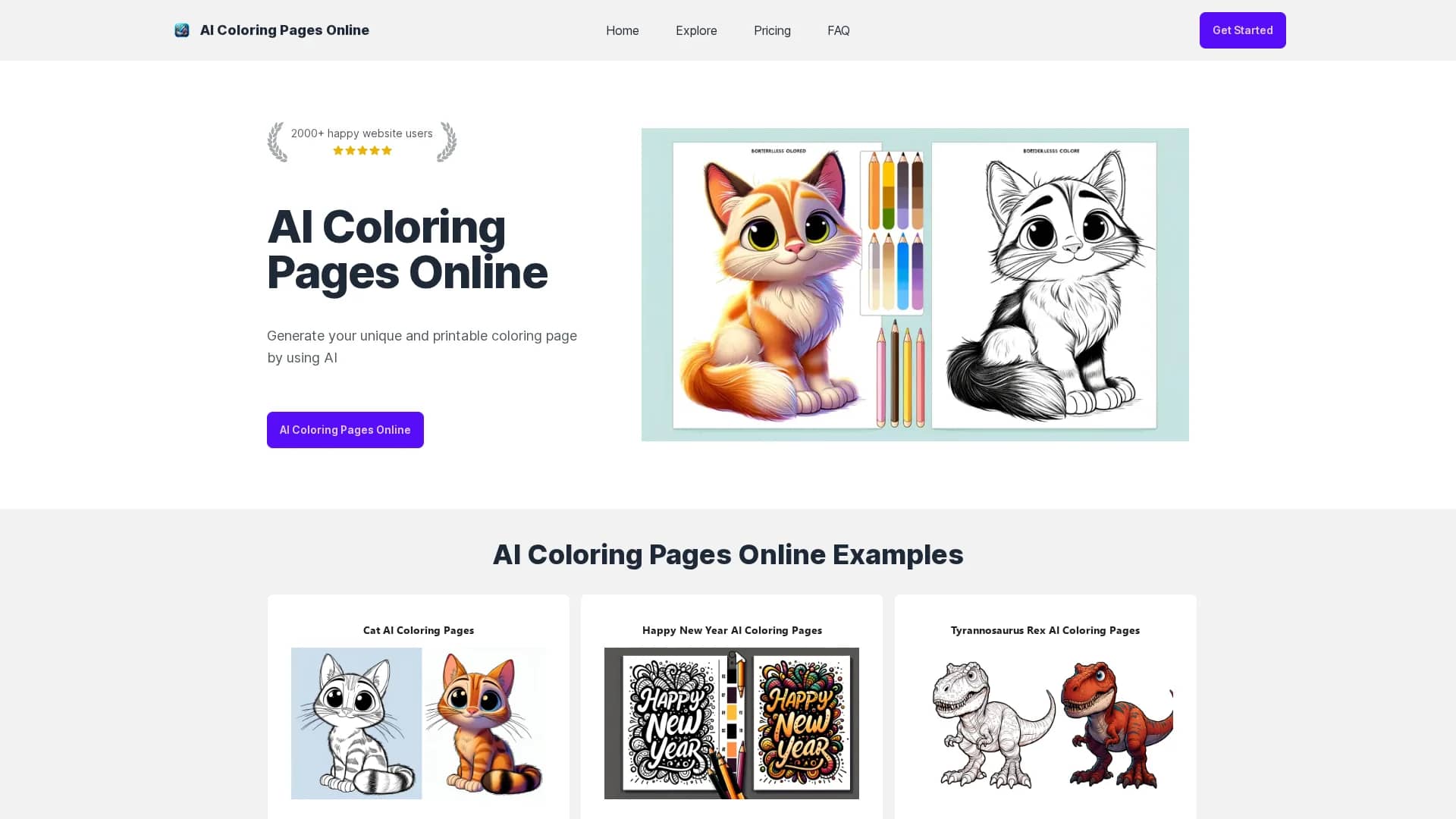 ai-coloringpage-online homepage