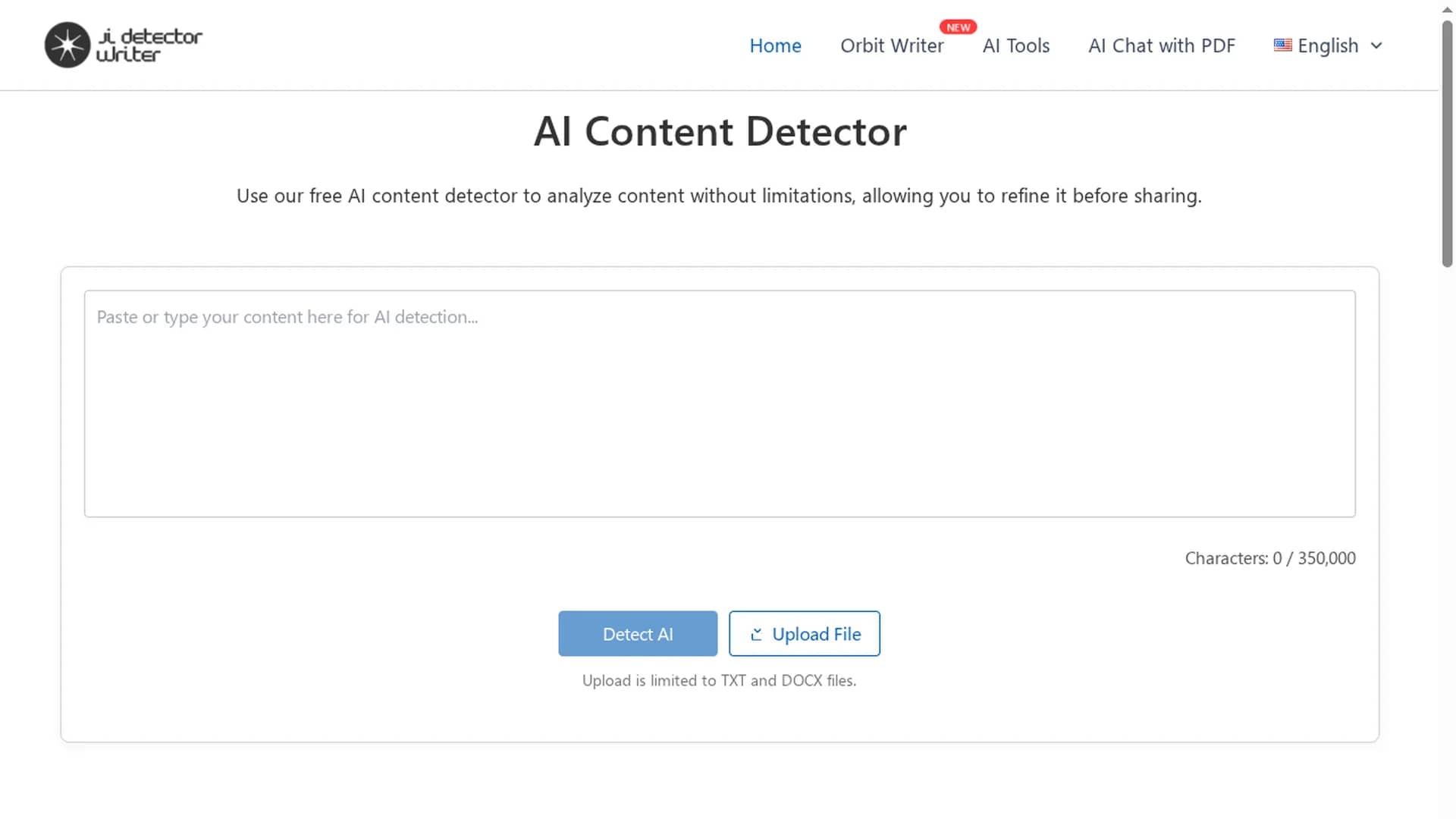 ai-detector-writer homepage