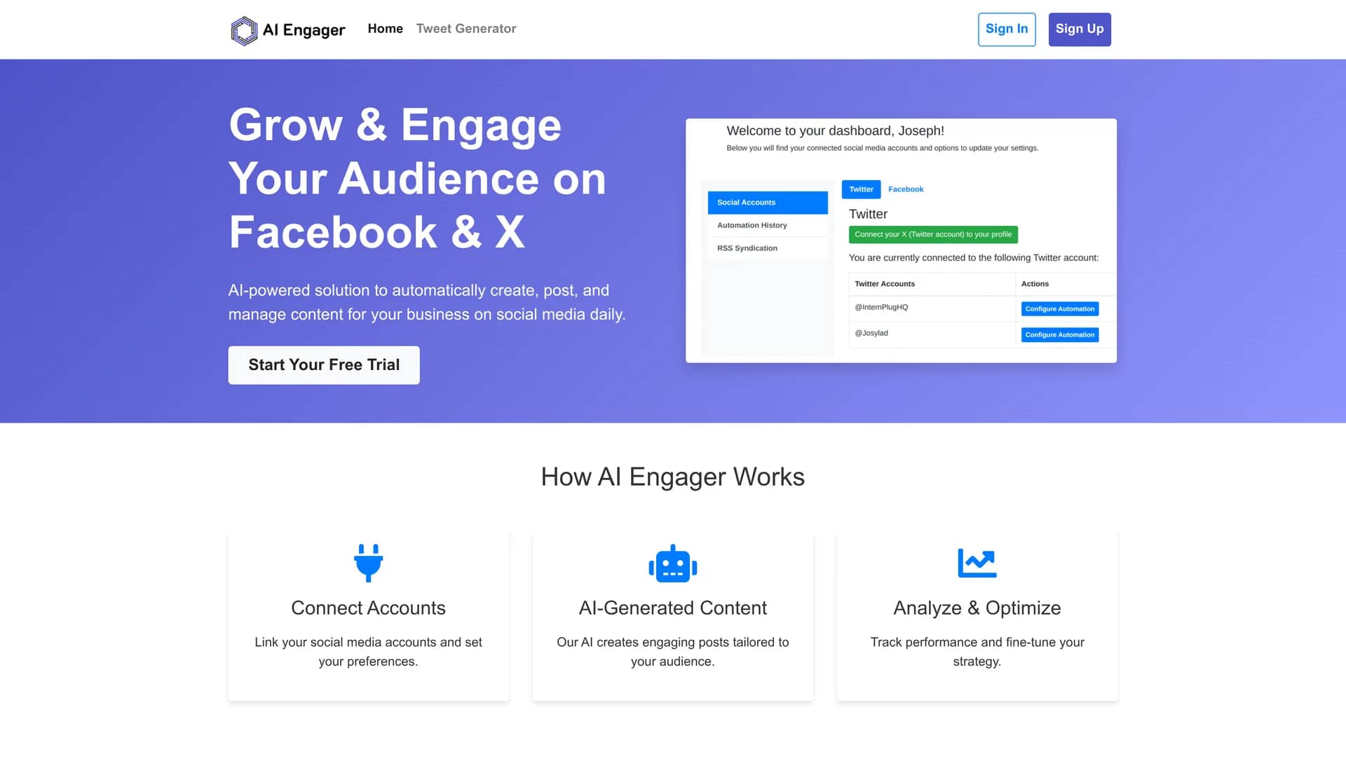 ai-engager homepage