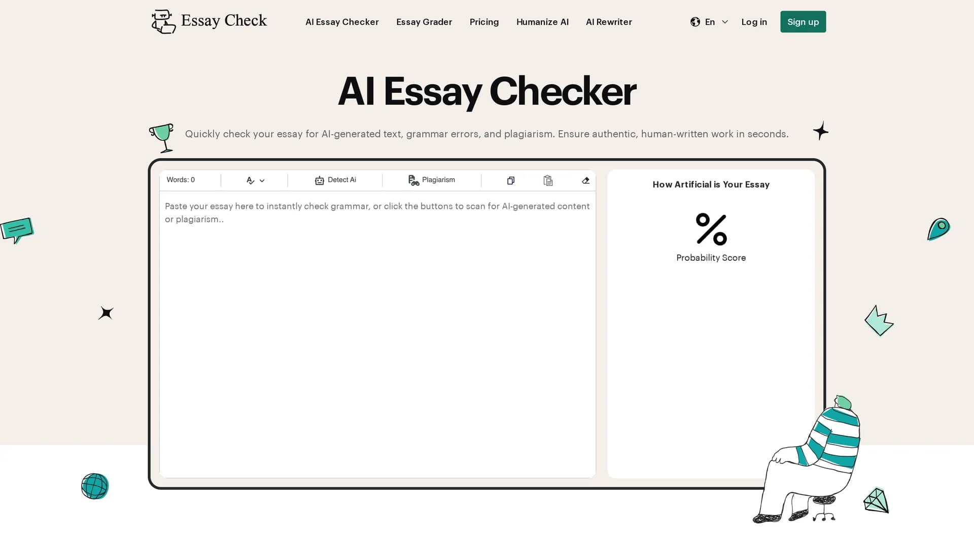 ai-essay-checker homepage