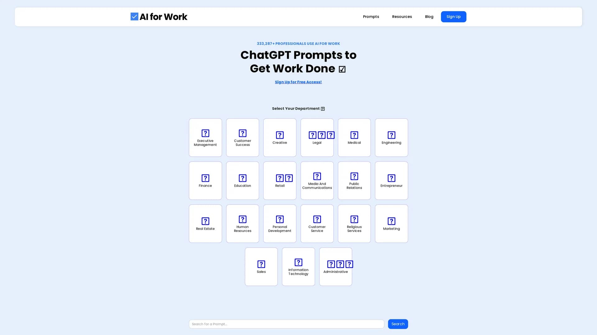 ai-for-work homepage