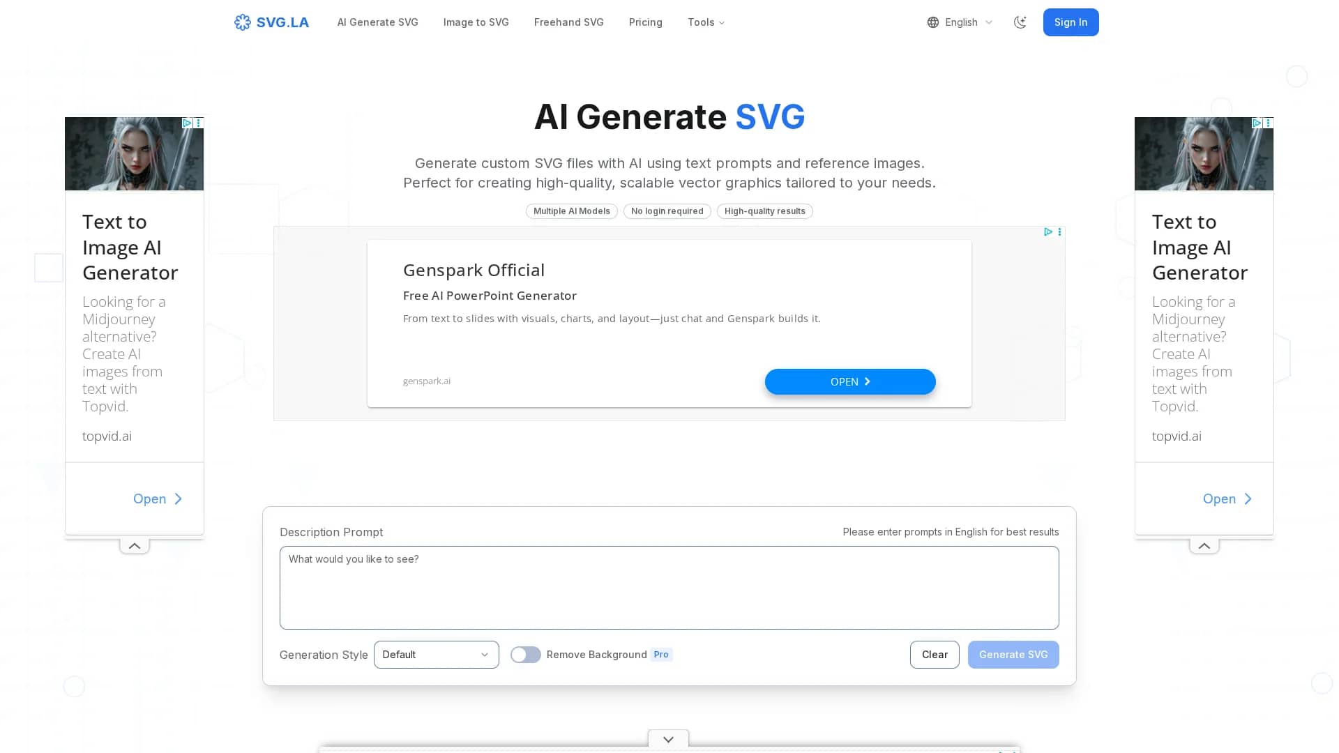 ai-generate-svg-by-svg-la homepage