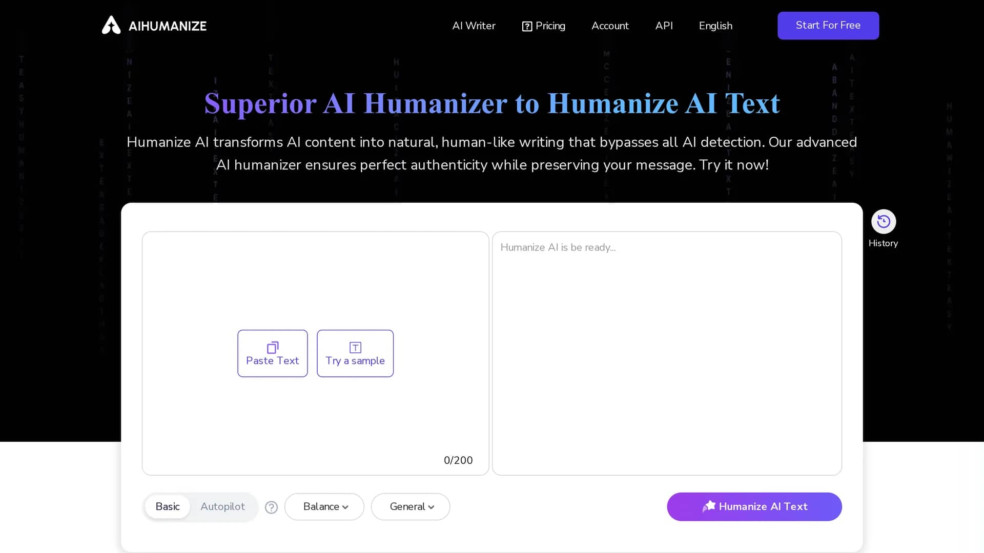 ai-humanize-io homepage
