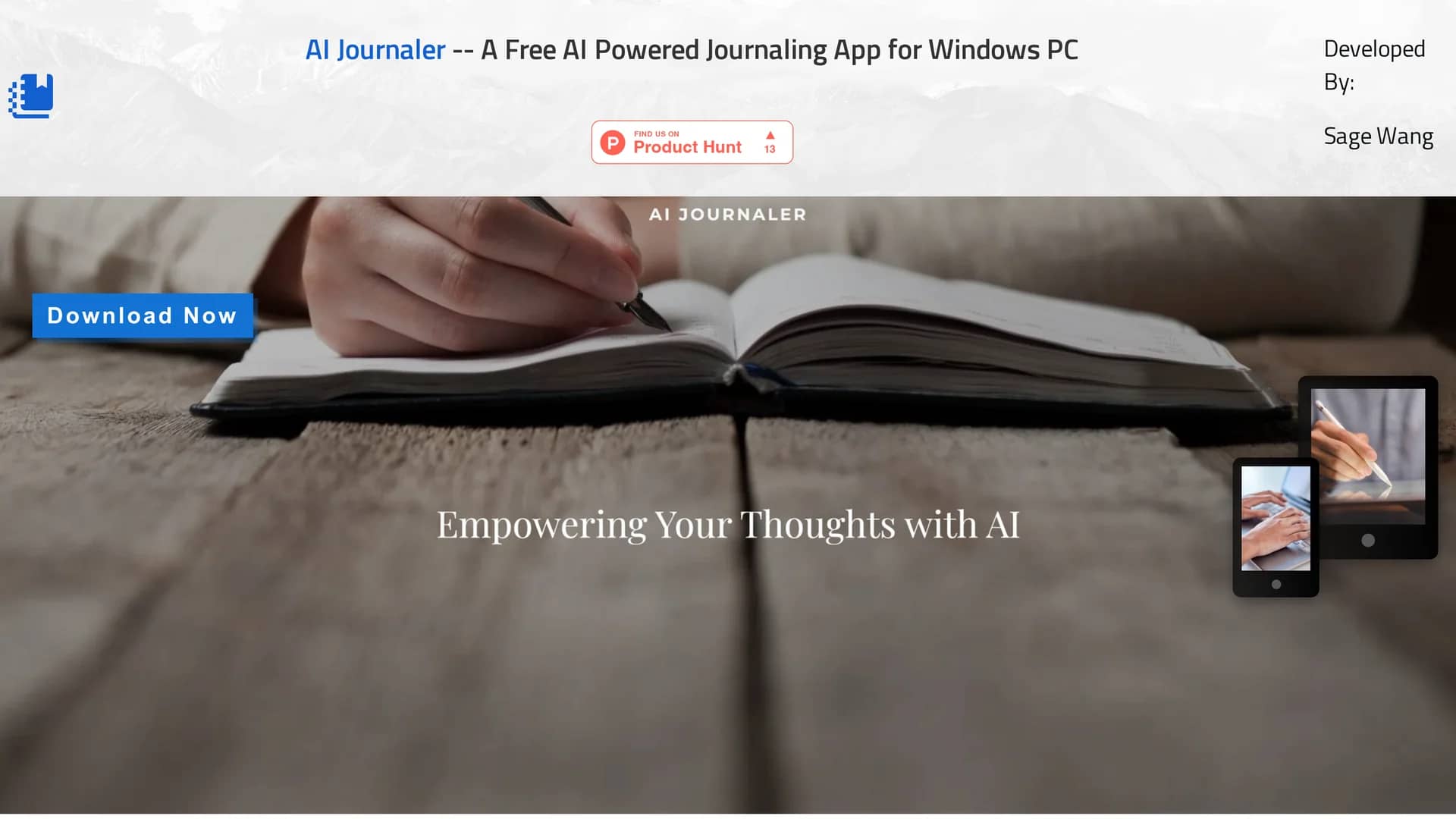 ai-journaler homepage