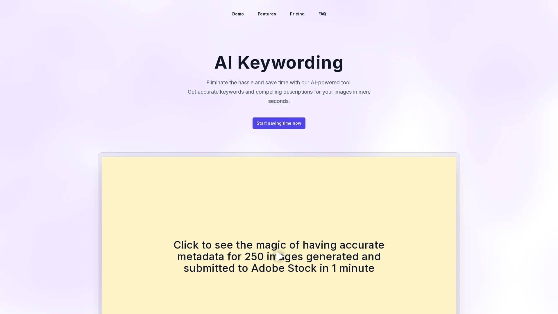 ai-keywording homepage