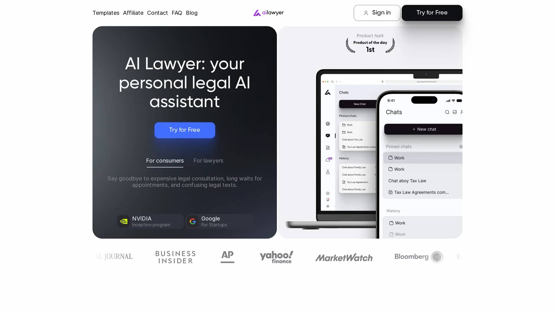 ai-lawyer homepage