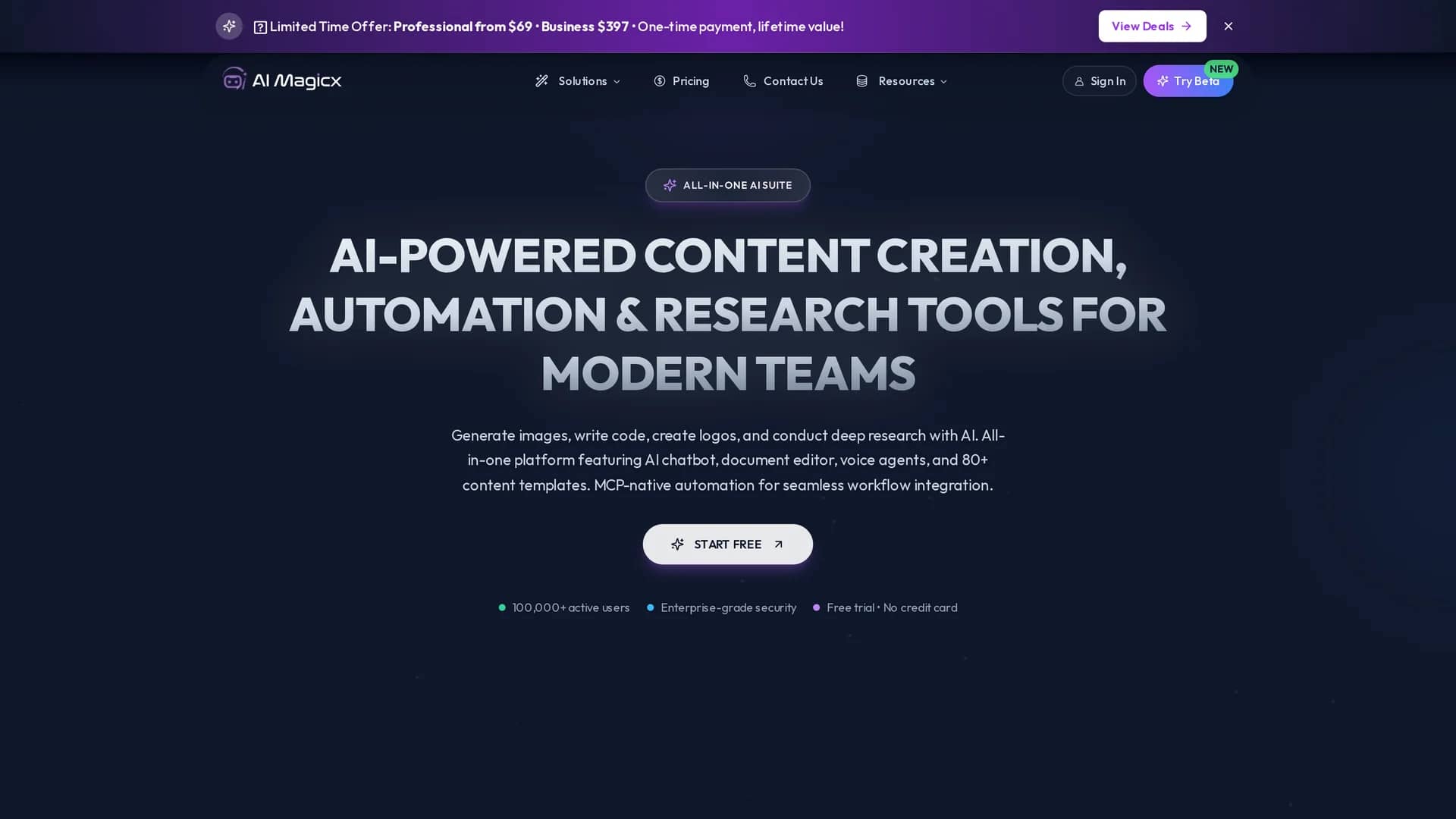 ai-magicx homepage