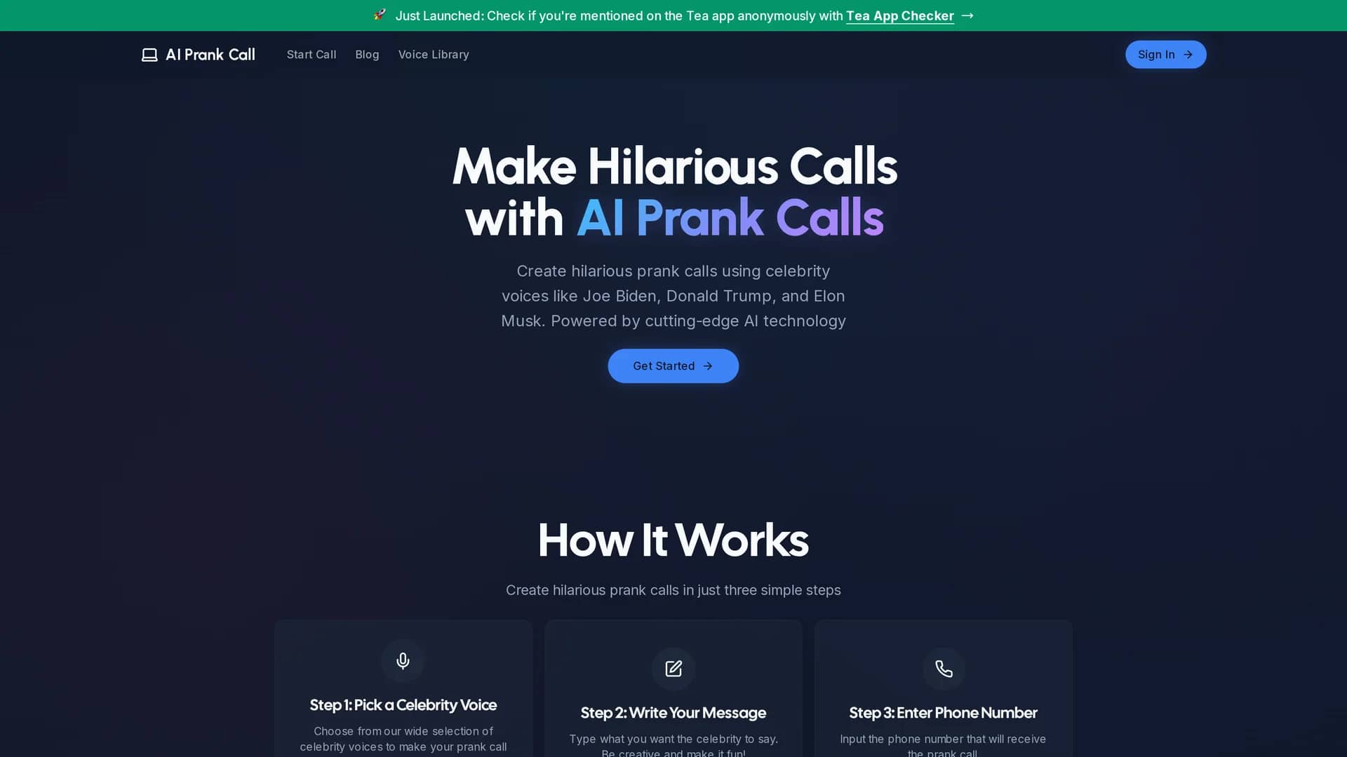 ai-prank-call homepage