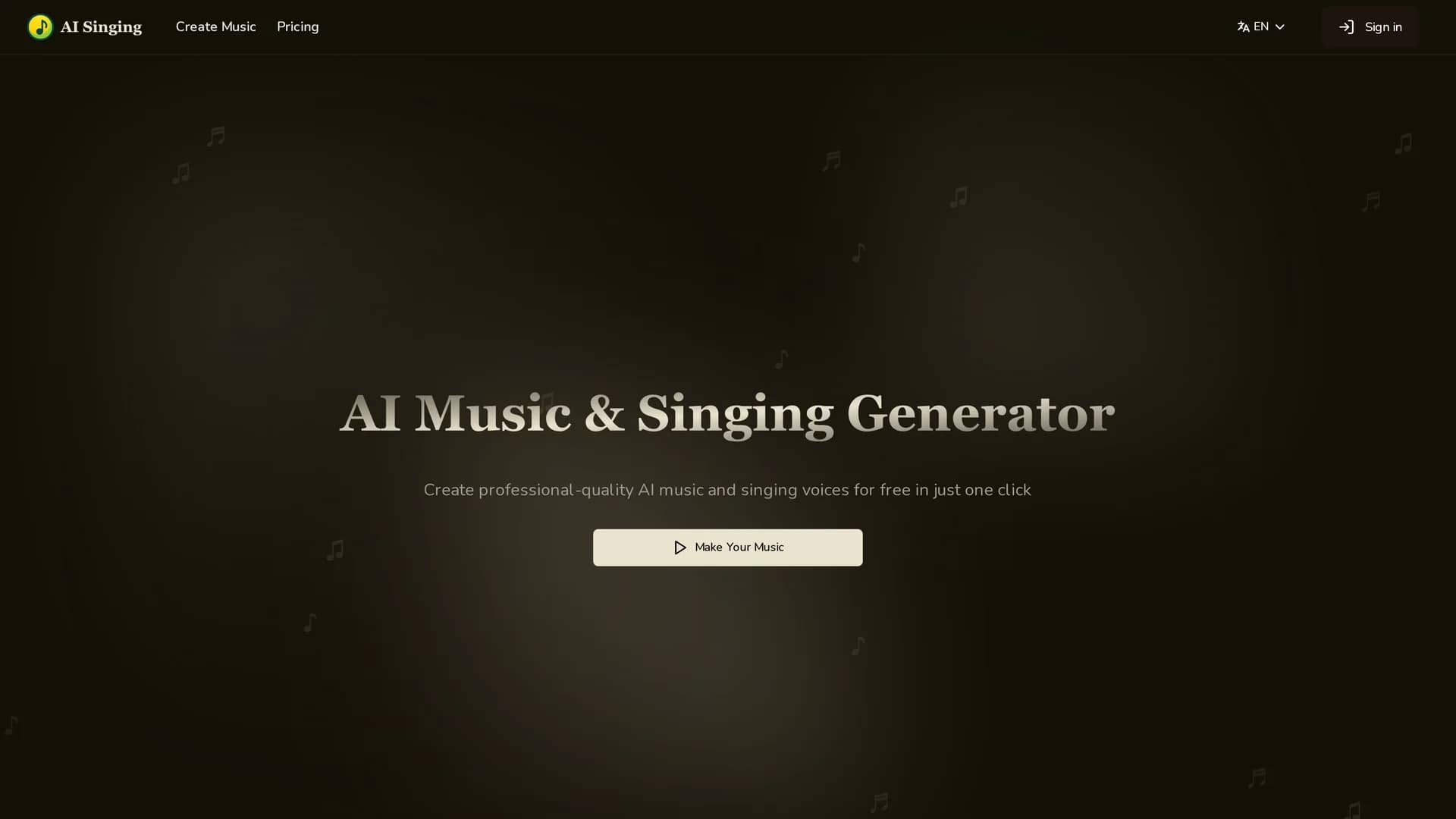 ai-singing homepage