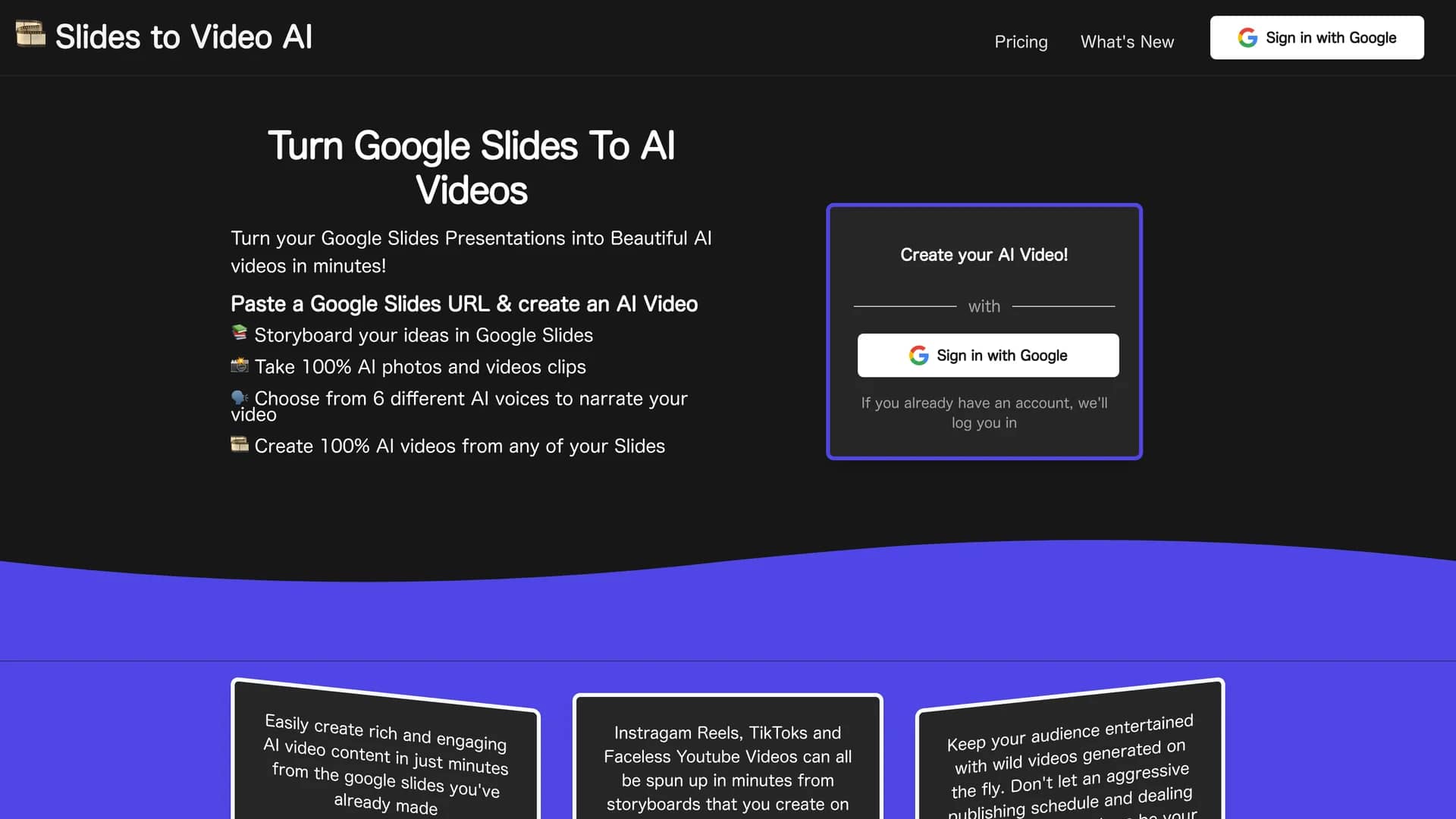 ai-slides-to-videos homepage