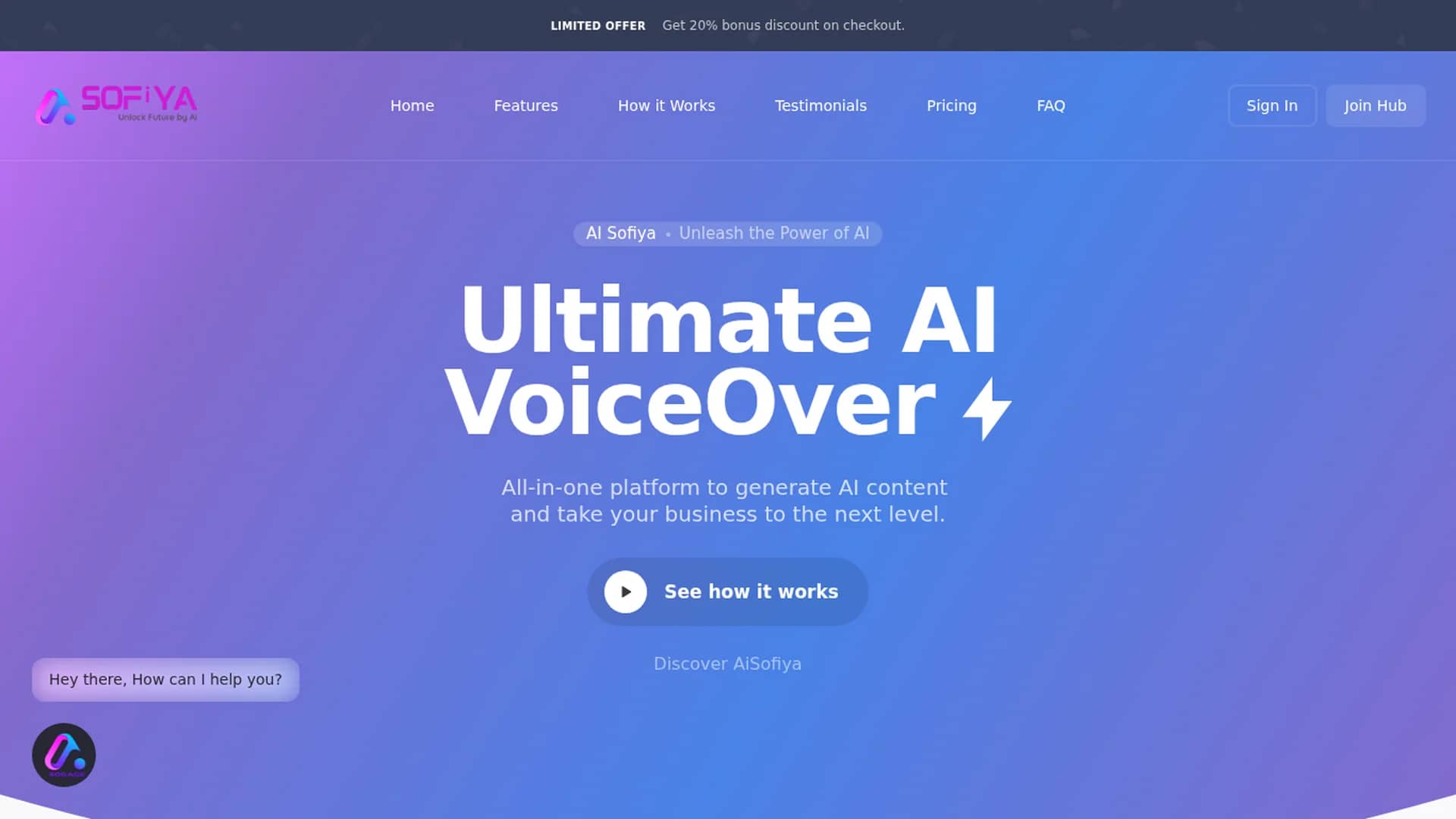 ai-sofiya homepage