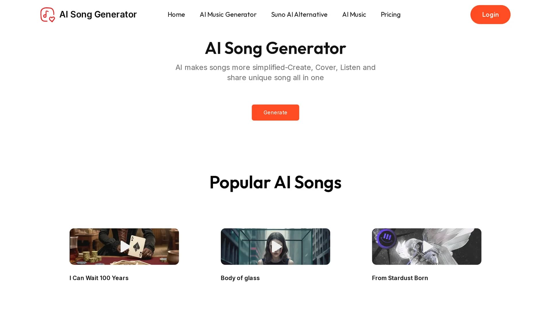 ai-song-generator homepage