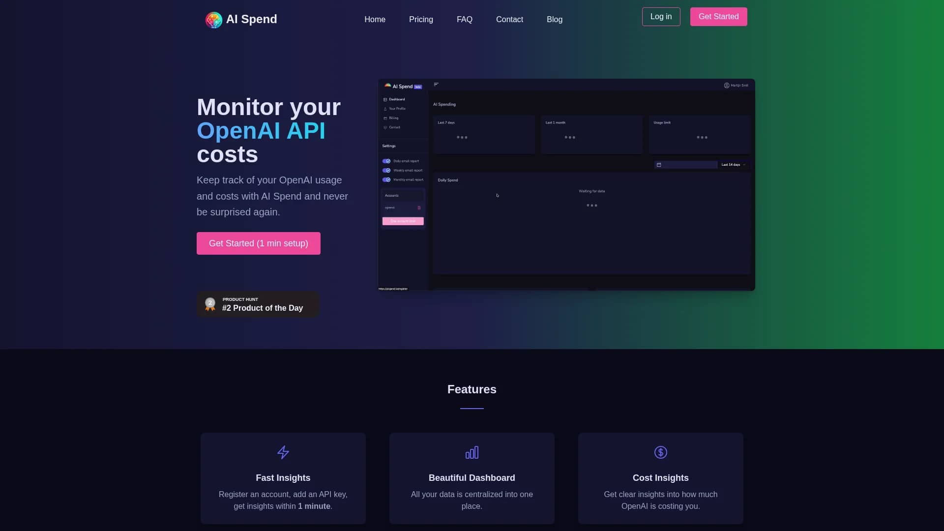 ai-spend homepage