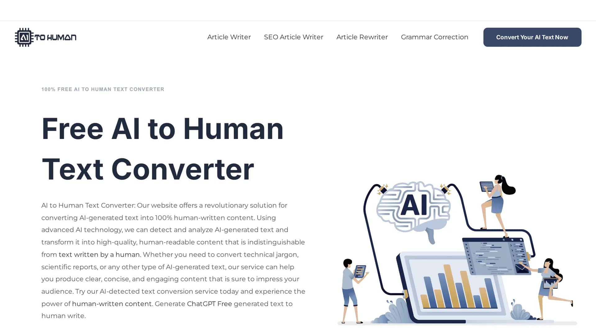 ai-to-human homepage