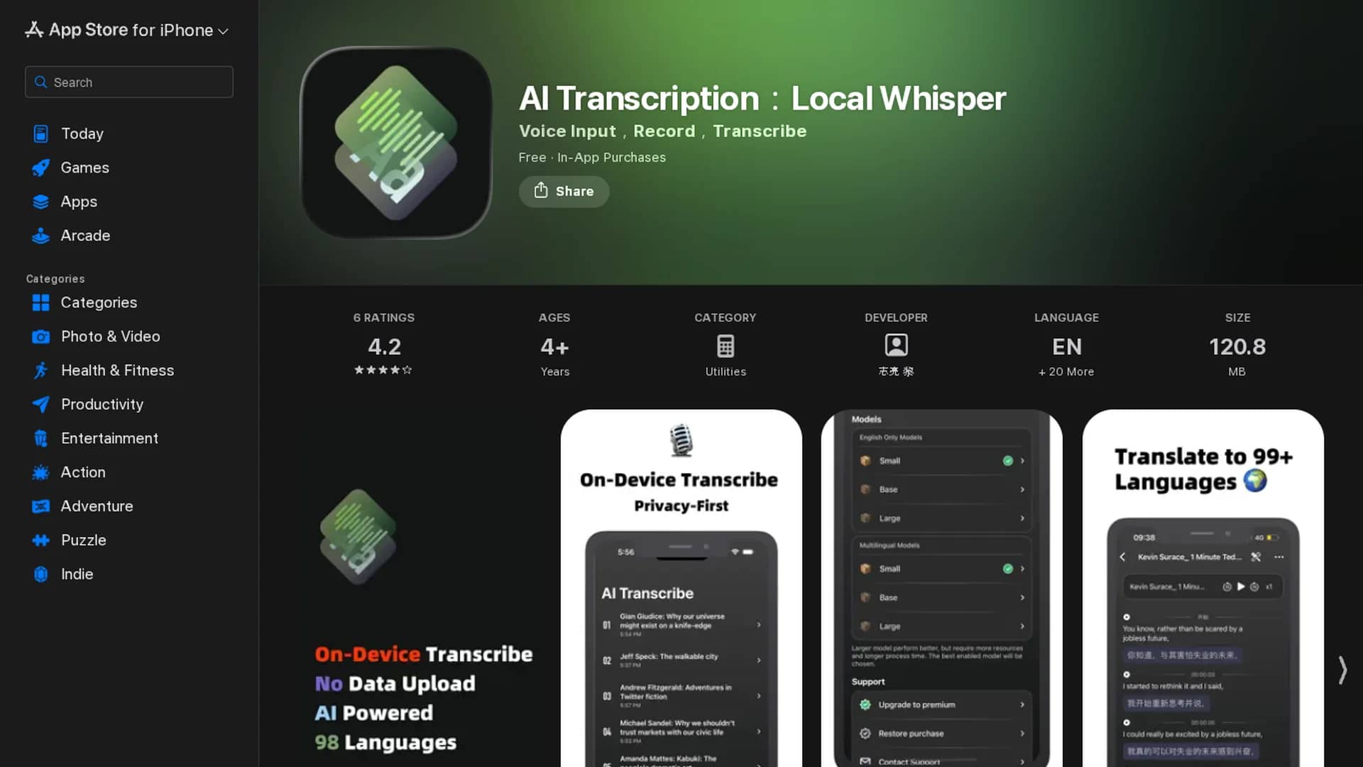 ai-transcribe homepage