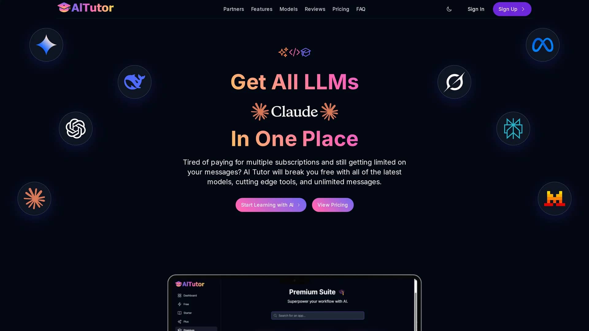 ai-tutor homepage