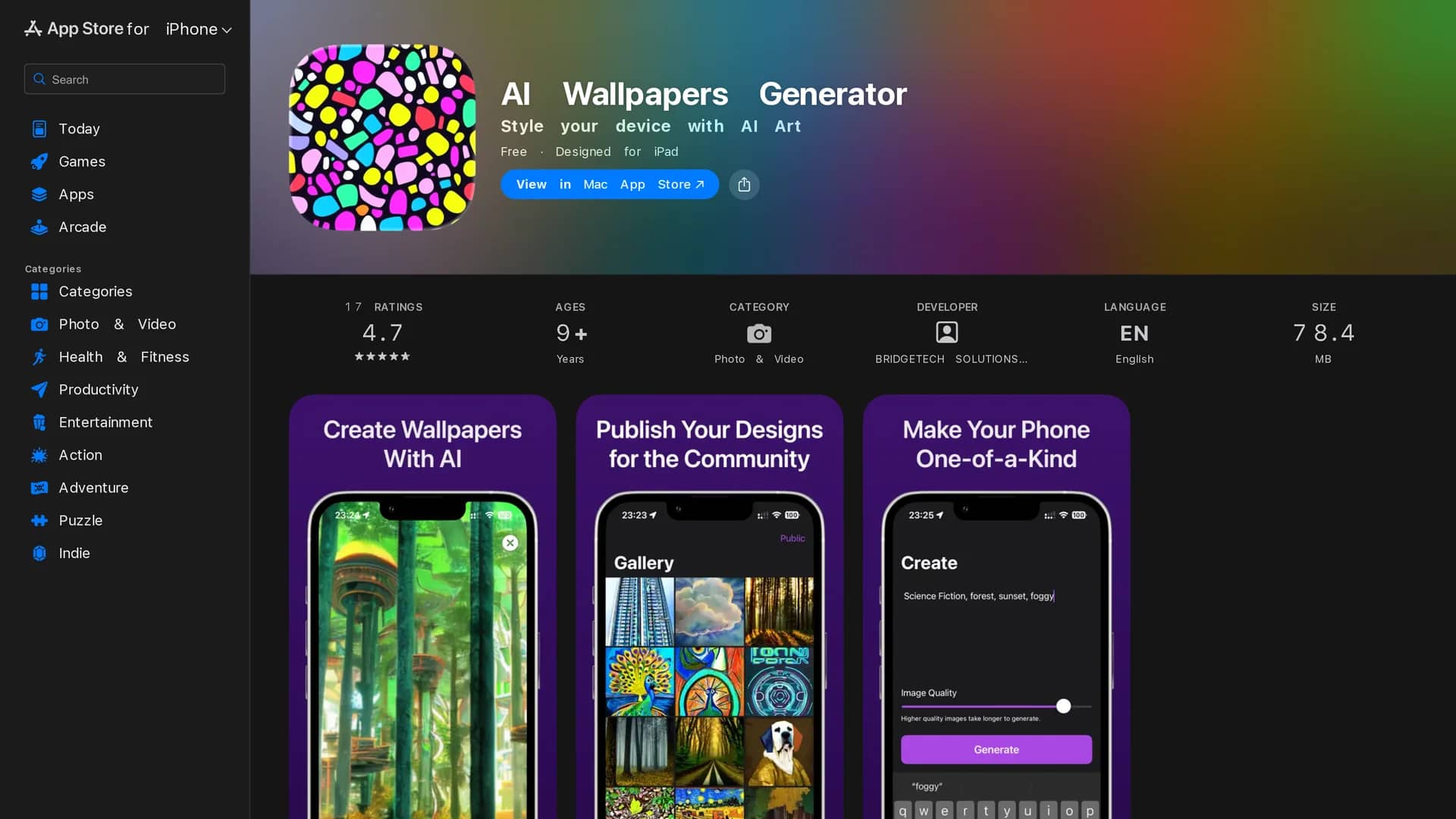 ai-wallpapers-generator homepage