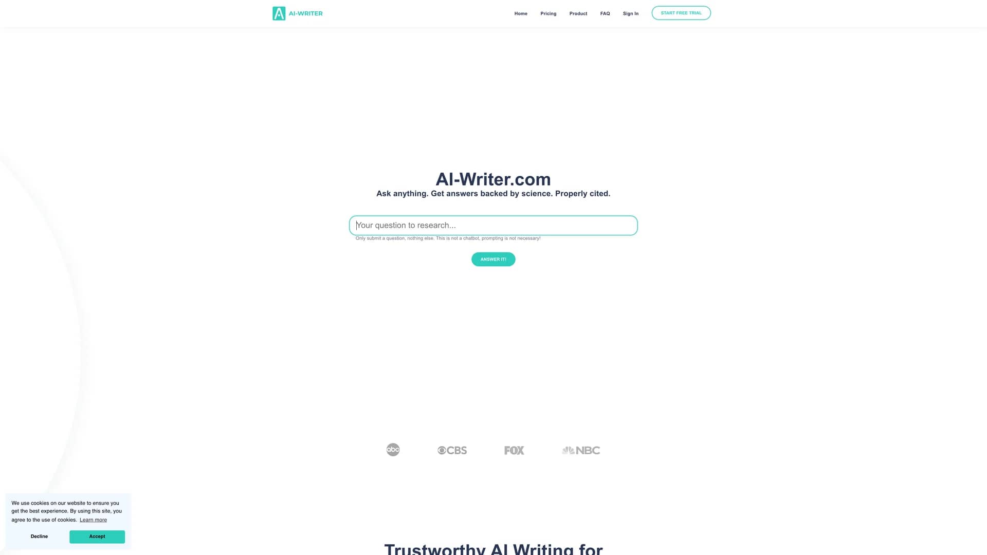 ai-writer homepage